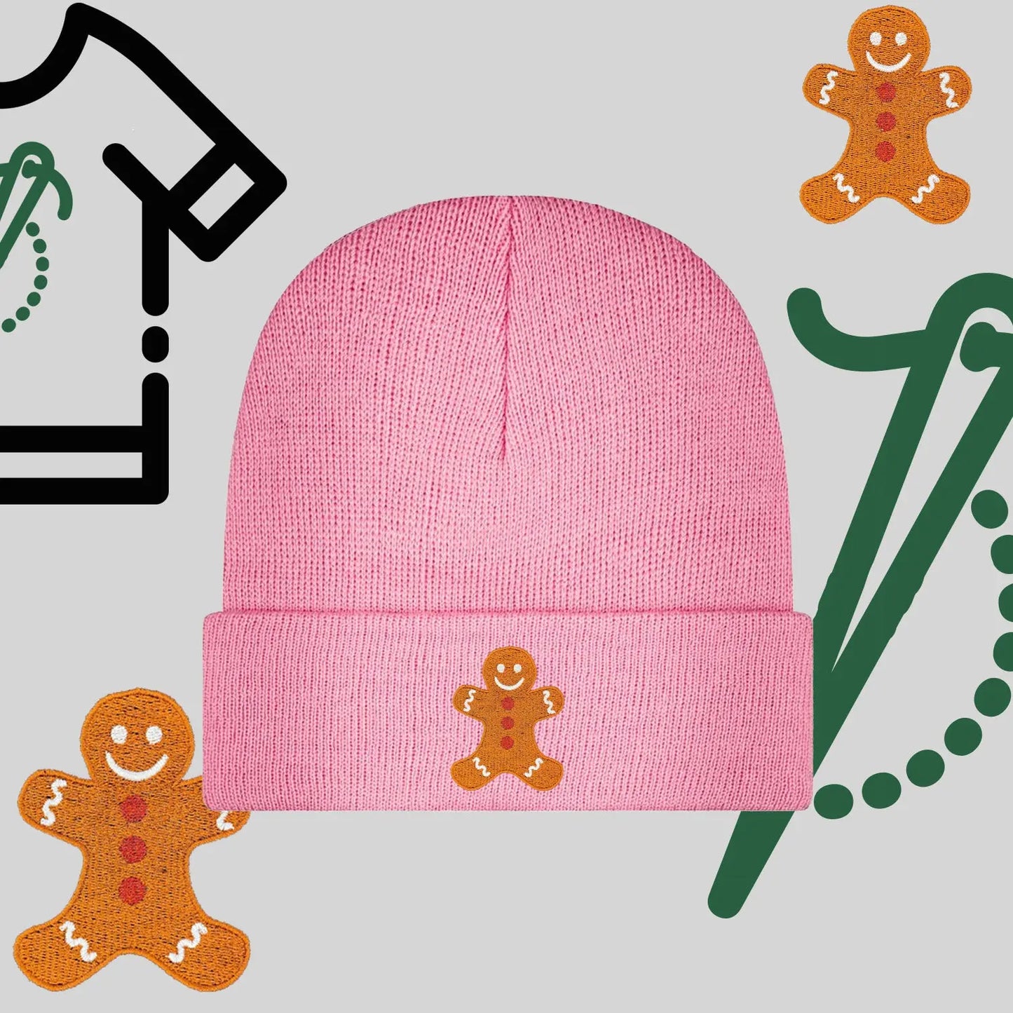 Czapka zimowa beanies "Ciastek" Haft z radości