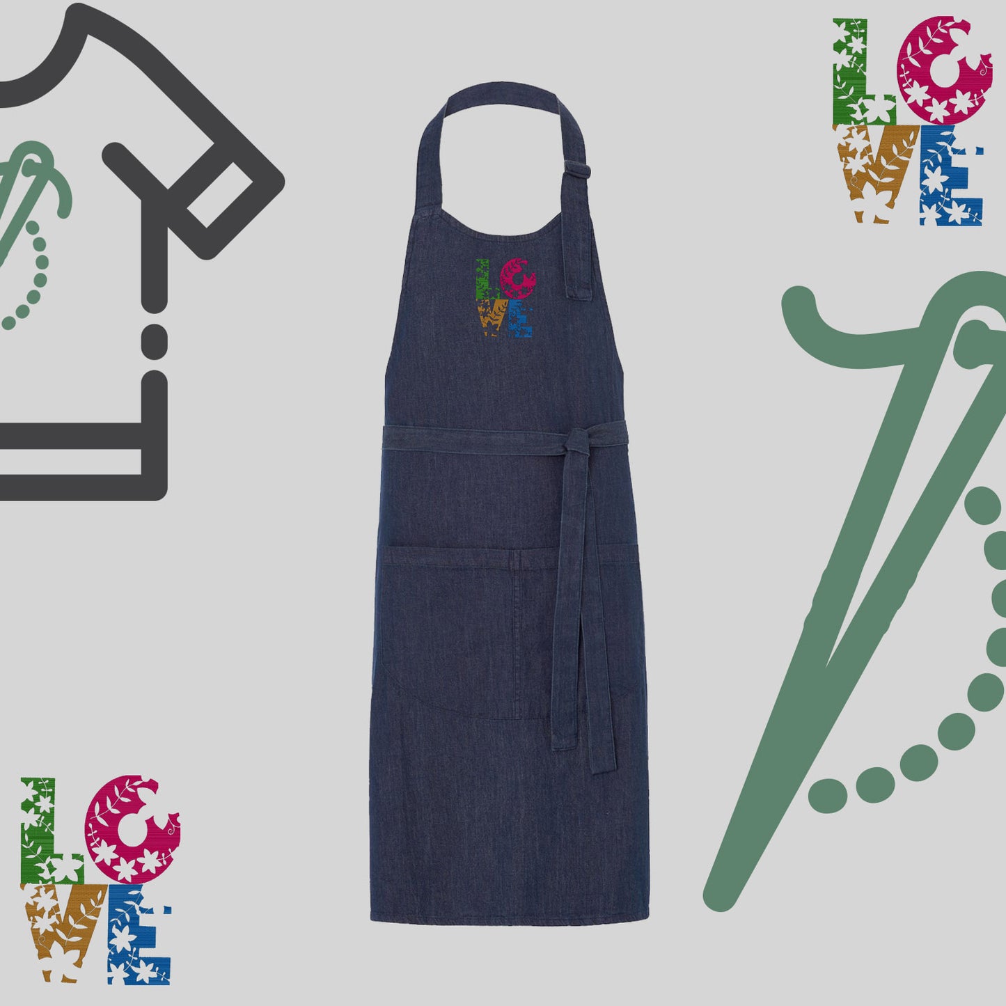 Fartuch "Kwiatowe LOVE"