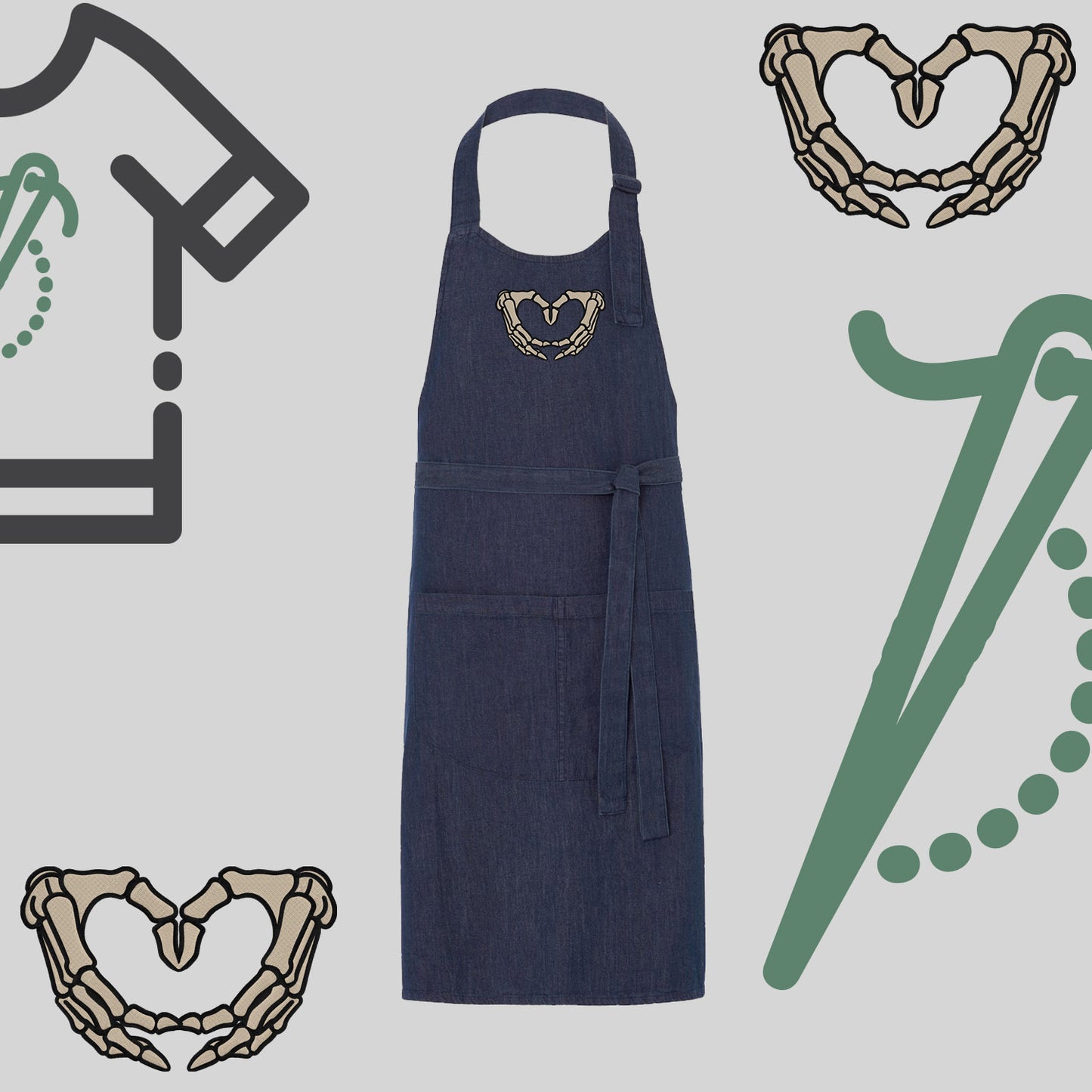 Fartuch "Serce z dłoni"