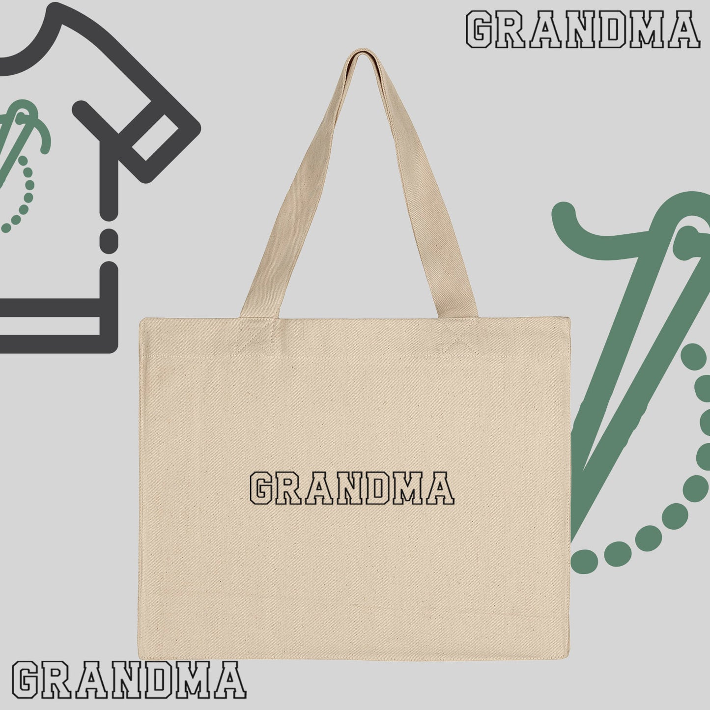 Torba bawełniana "GRANDMA Kontur-idealny prezent na Dzień Babci