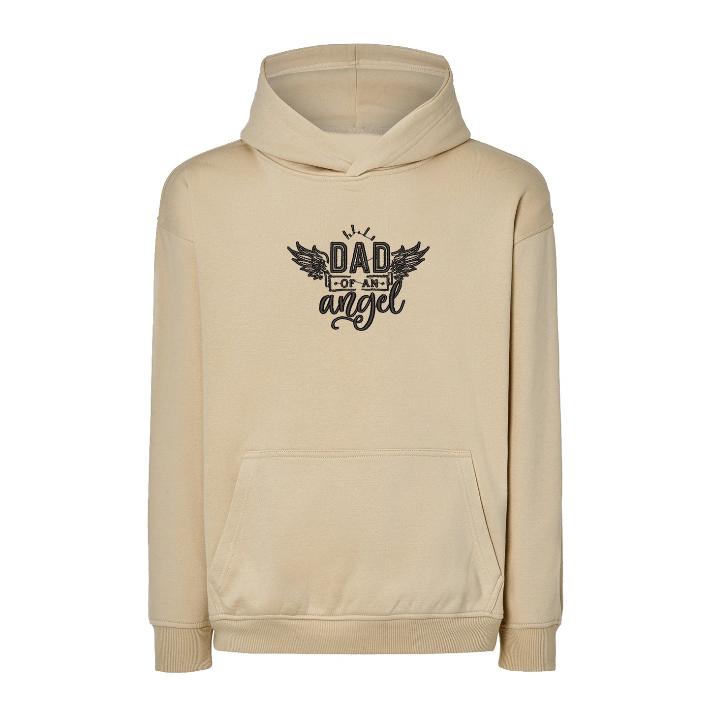 Bluza oversize „Dad of an Angel” z haftem – wzruszający prezent dla taty aniołka | Pamiątkowa bluza upamiętniająca Haft z radości