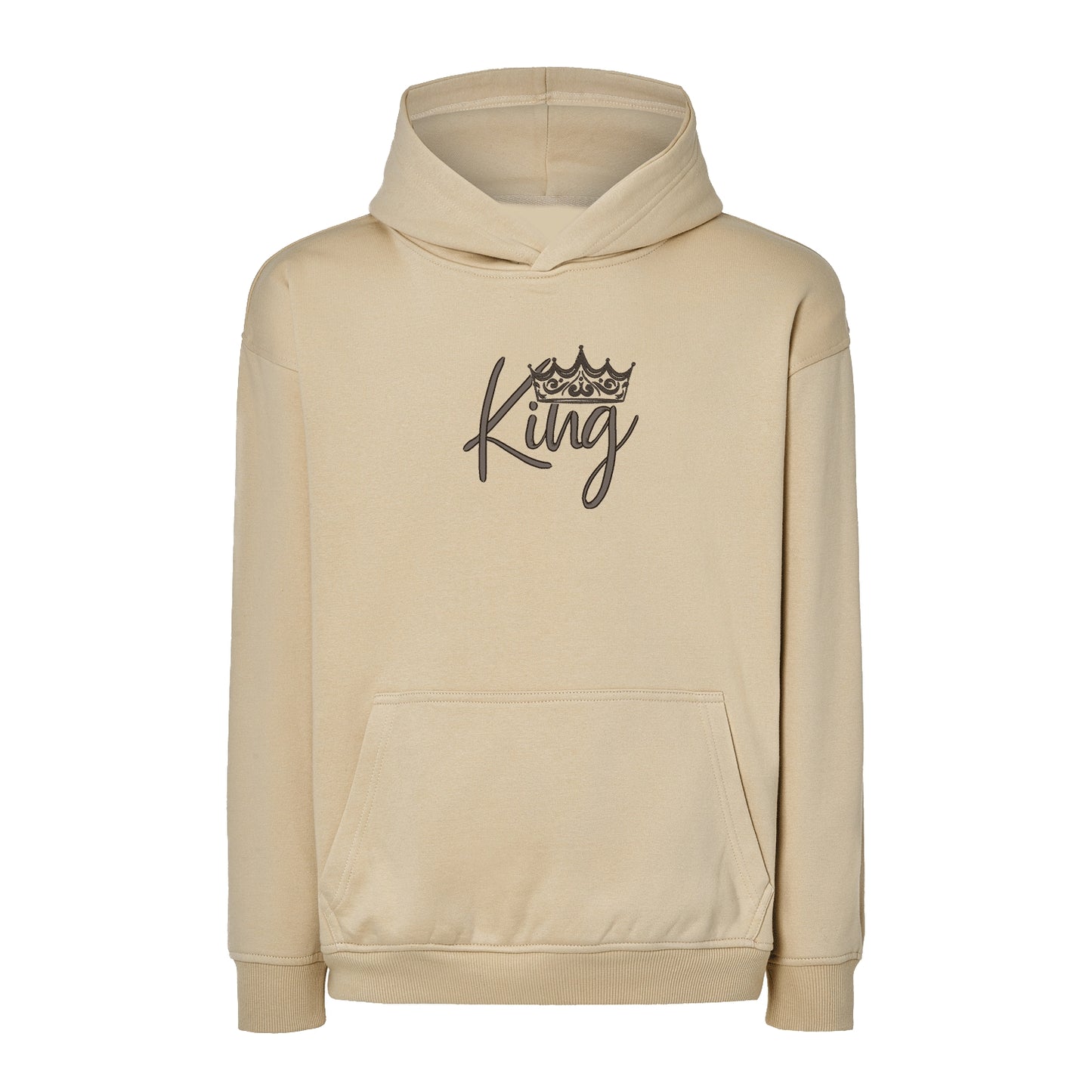 Bluza oversize z haftem "King Crown" oversize | Stylowa bluza męska | Prezent dla Króla domu Haft z radości