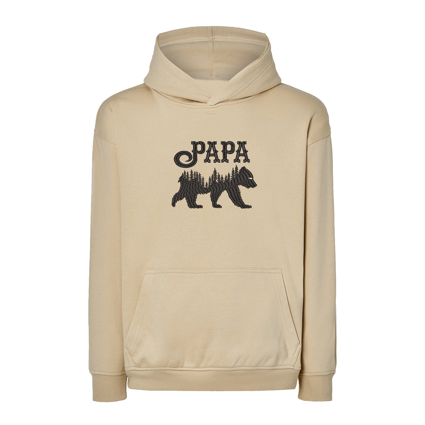 Bluza oversize "Papa Bear" z haftem | Męska bluza oversize z motywem taty niedźwiedzia | Idealny prezent dla ojca Haft z radości