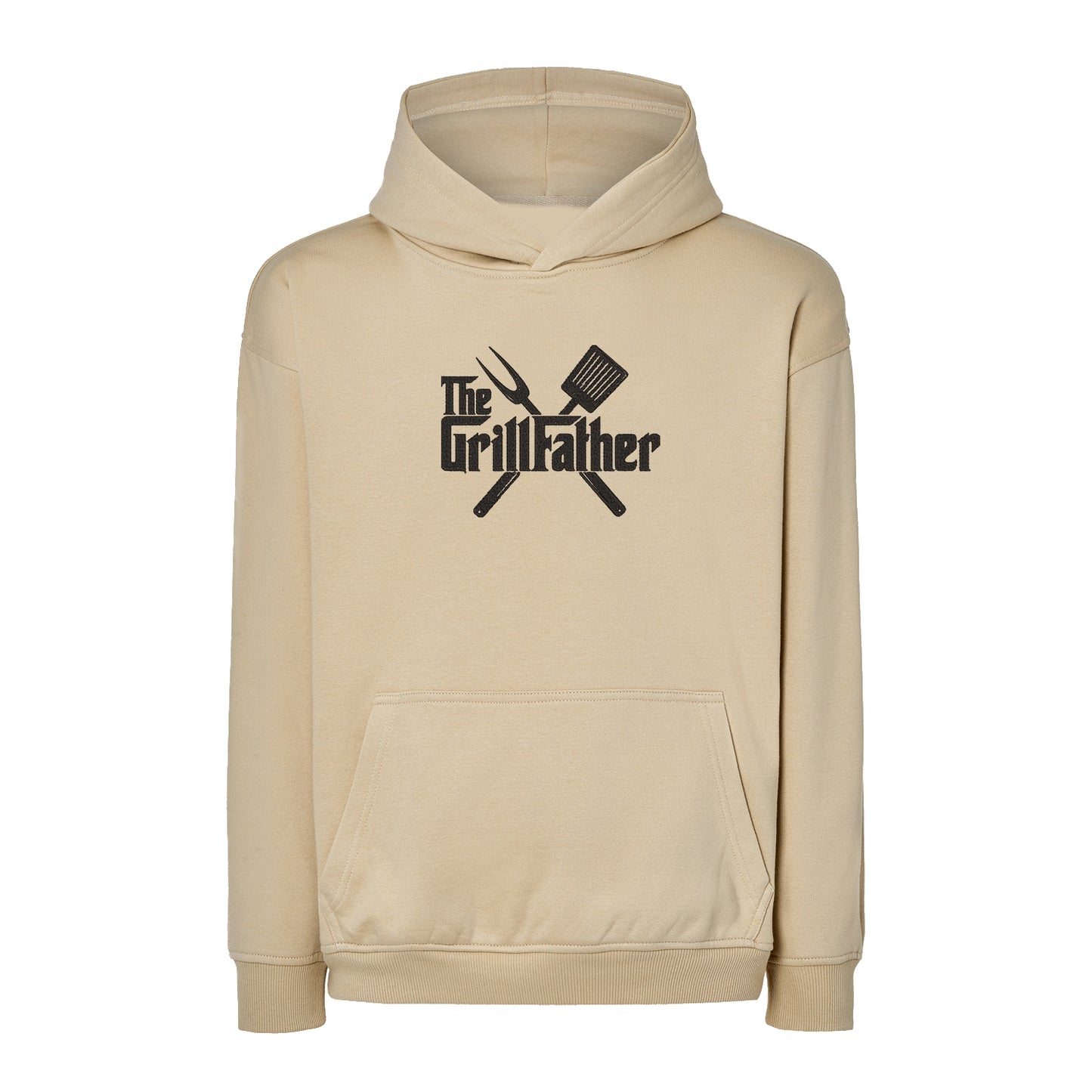 Bluza oversize „The Grill Father” z haftem | Prezent dla fana grilla | Śmieszna bluza na Dzień Ojca lub urodziny Haft z radości