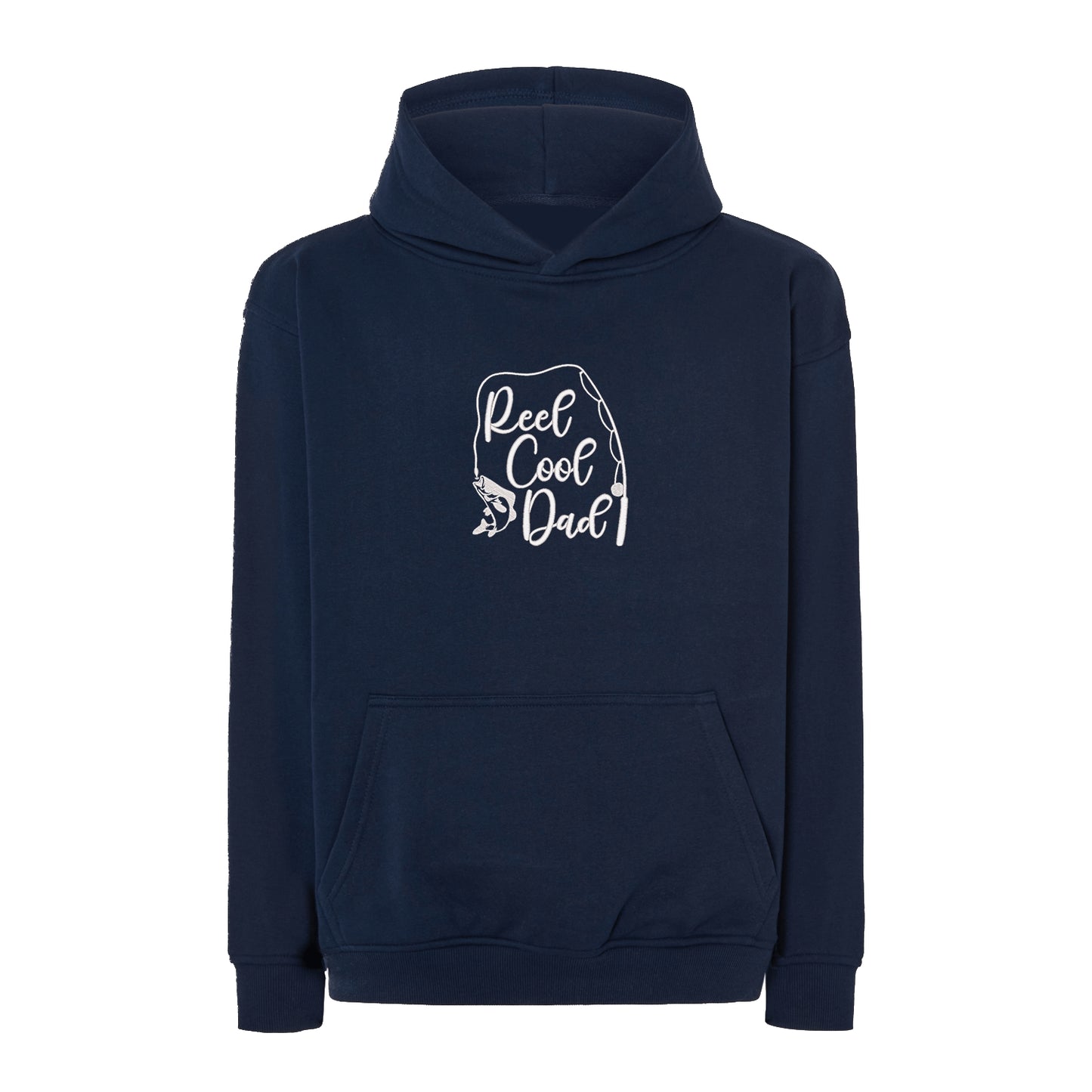Bluza oversize „Reel Cool Dad” z haftem | Prezent dla wędkarza | Bluza oversize dla taty Haft z radości