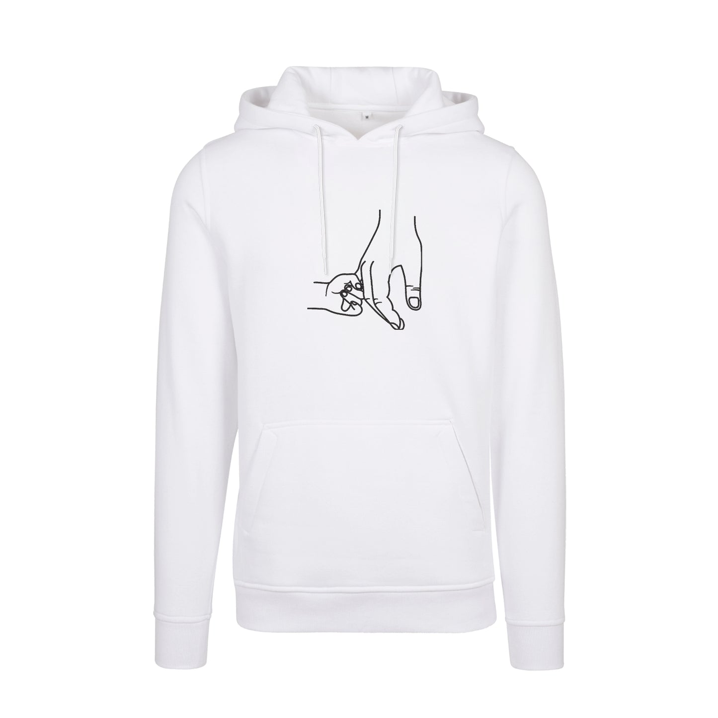 Bluza z haftem z kapturem „Dad and Baby Holding Hands” – Symbol więzi ojca z dzieckiem | Prezent dla taty Haft z radości