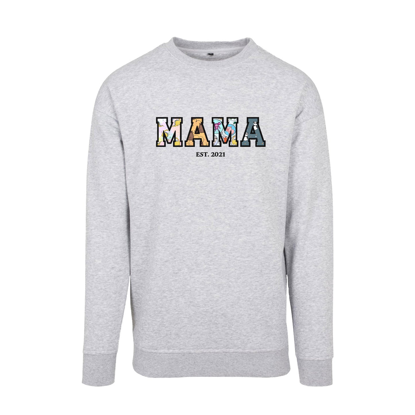 Bluza bez kaptura "MAMA PATCHWORK+EST" idealny prezent na Dzień Mamy