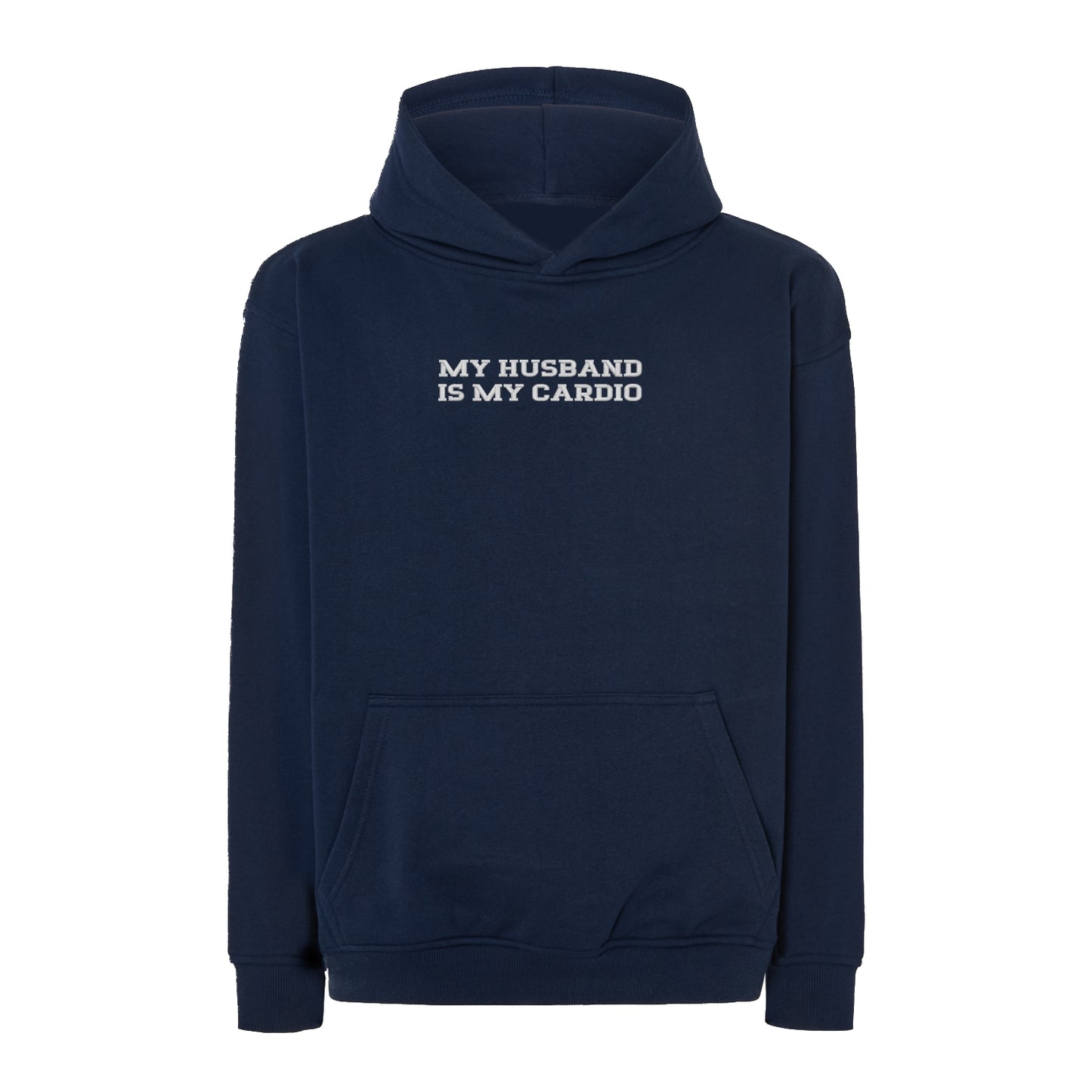 Bluza oversize z haftem "MY HUSBAND IS MY CARDIO"