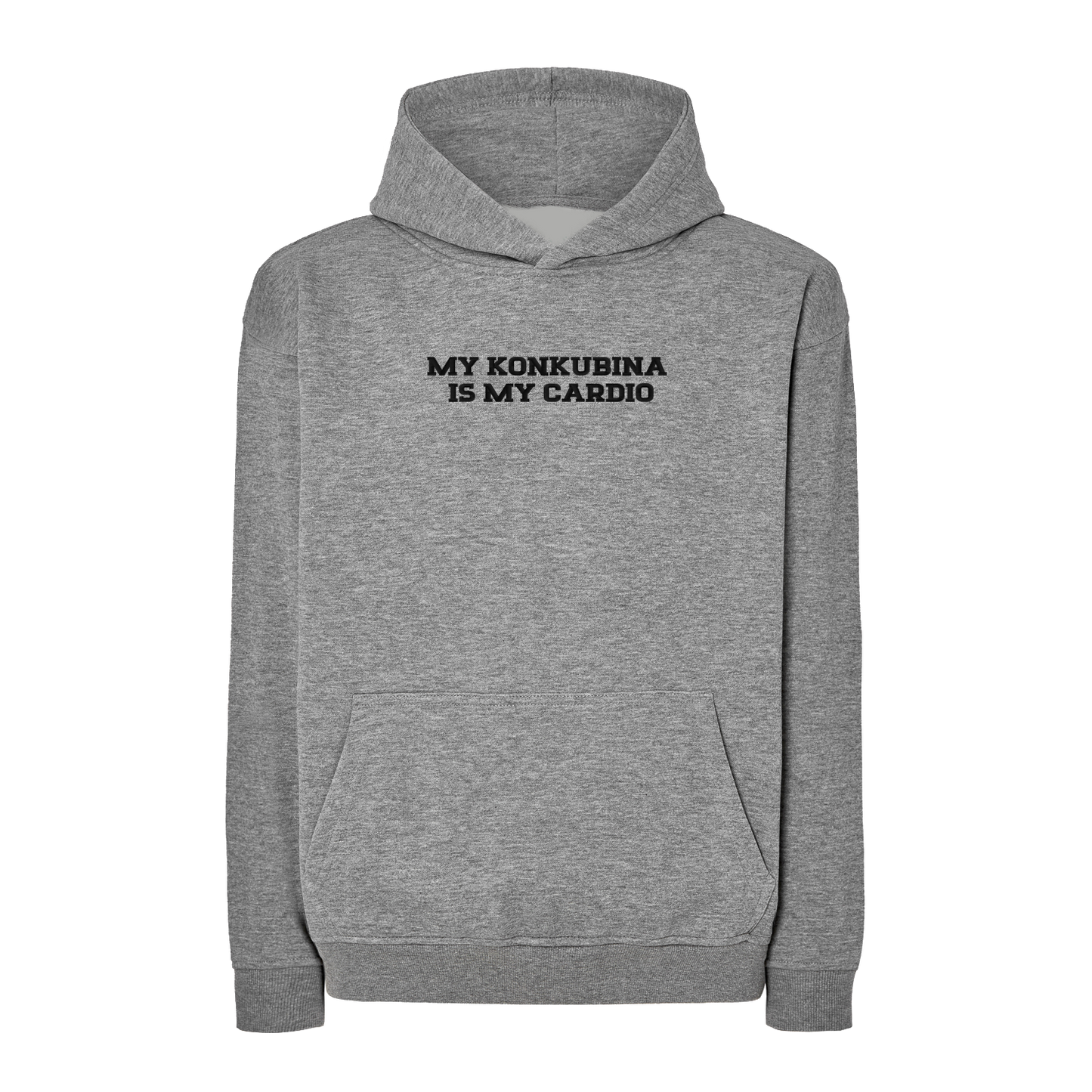Bluza oversize z haftem "My Konkubina is my cardio"