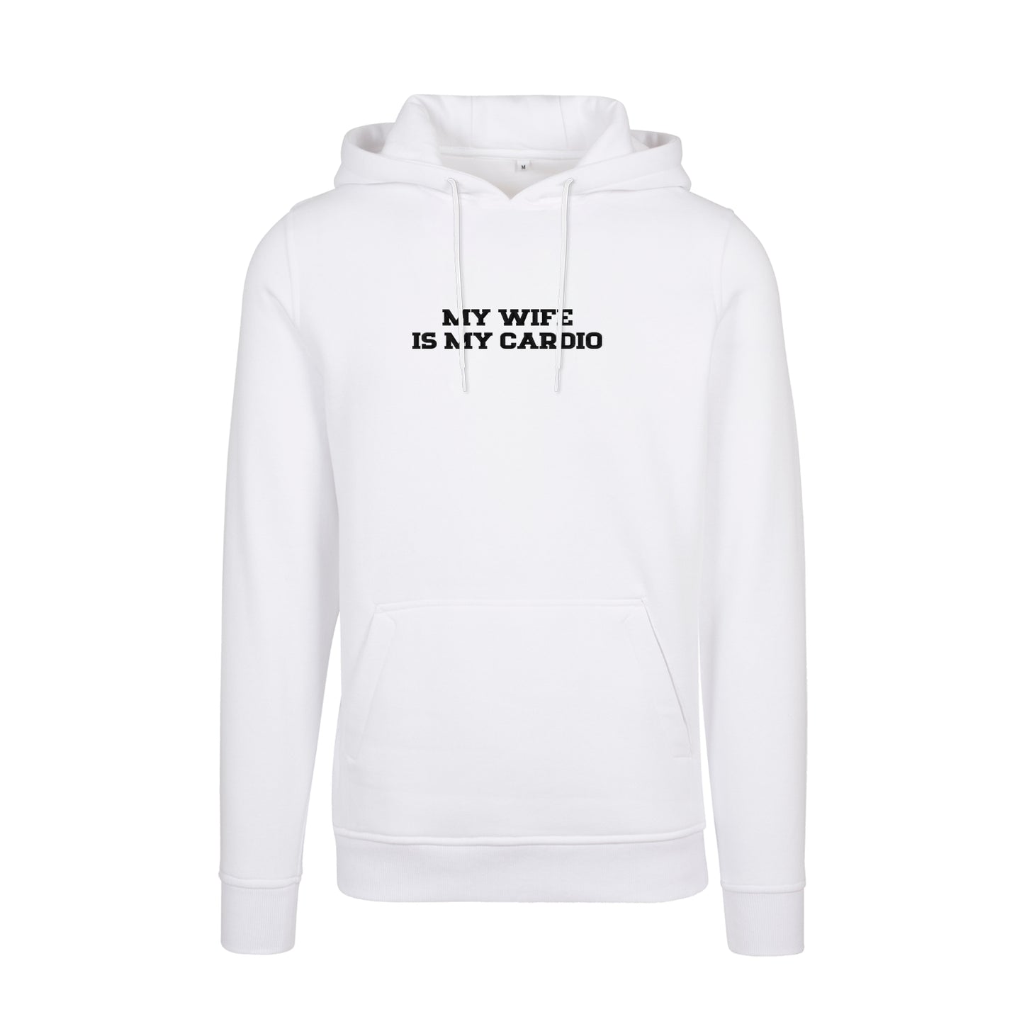 Bluza z kapturem z haftem "MY WIFE IS MY CARDIO"