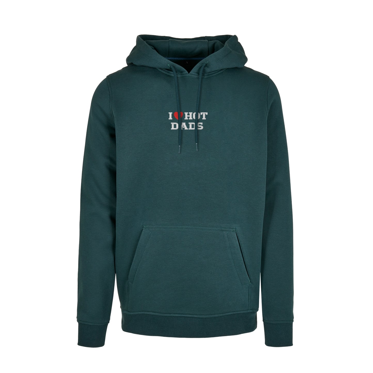 Bluza z kapturem z haftem "I love HOT DADS"
