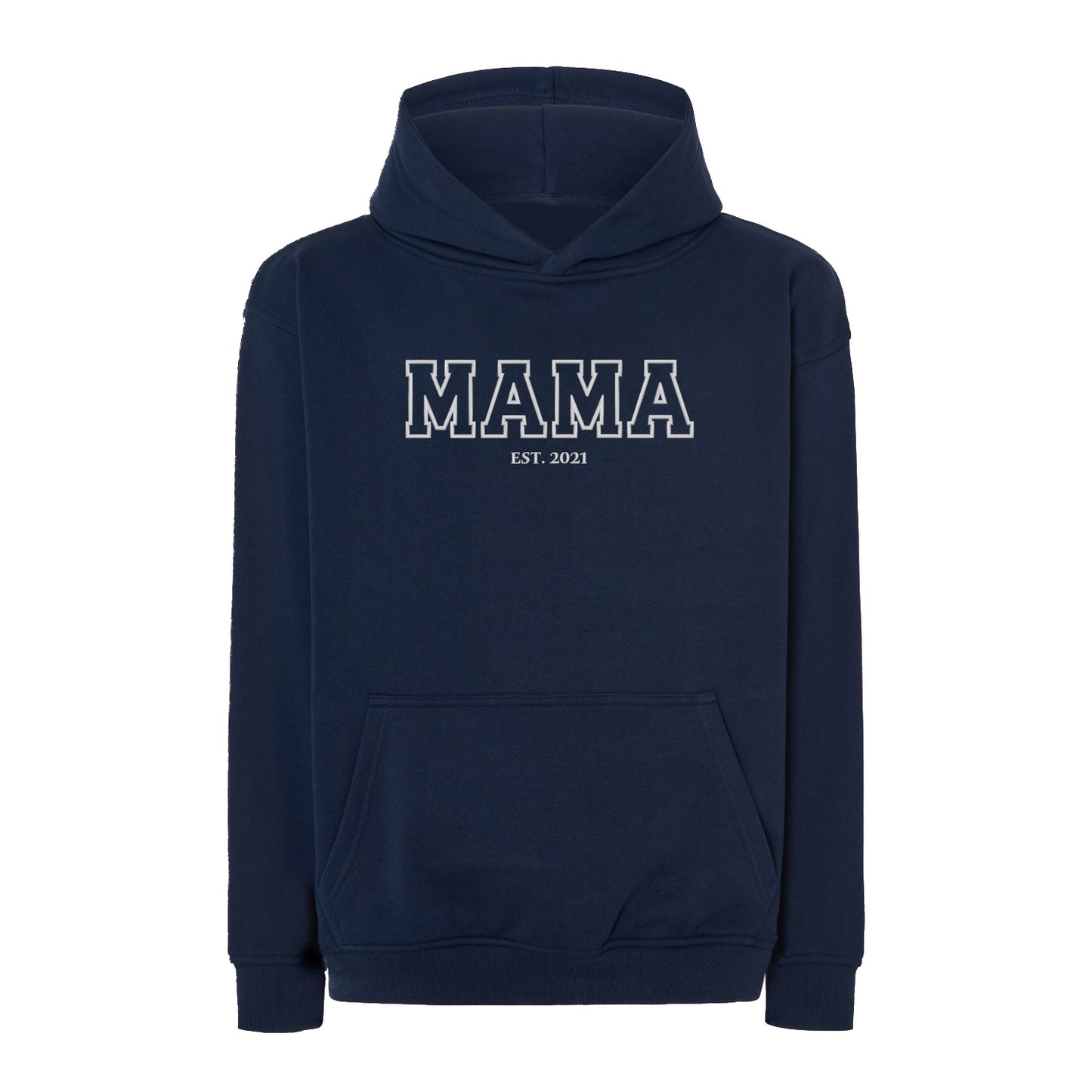 Bluza oversize z kapturem "MAMA" Kontur + imiona dzieci, idealny prezent na dzień mamy