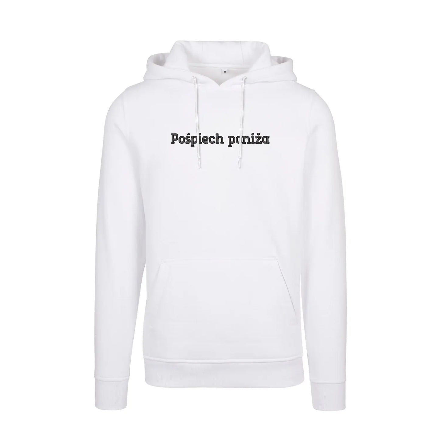 Bluza z kapturem „Pośpiech Poniża” – Wysokiej Jakości Haft 3D Haft z radości