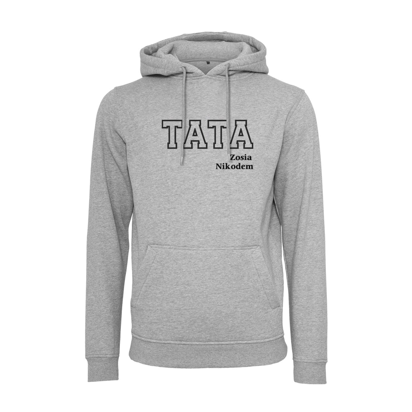 Bluza z kapturem "TATA" Kontur + imiona dzieci idealny prezent na dzień Taty