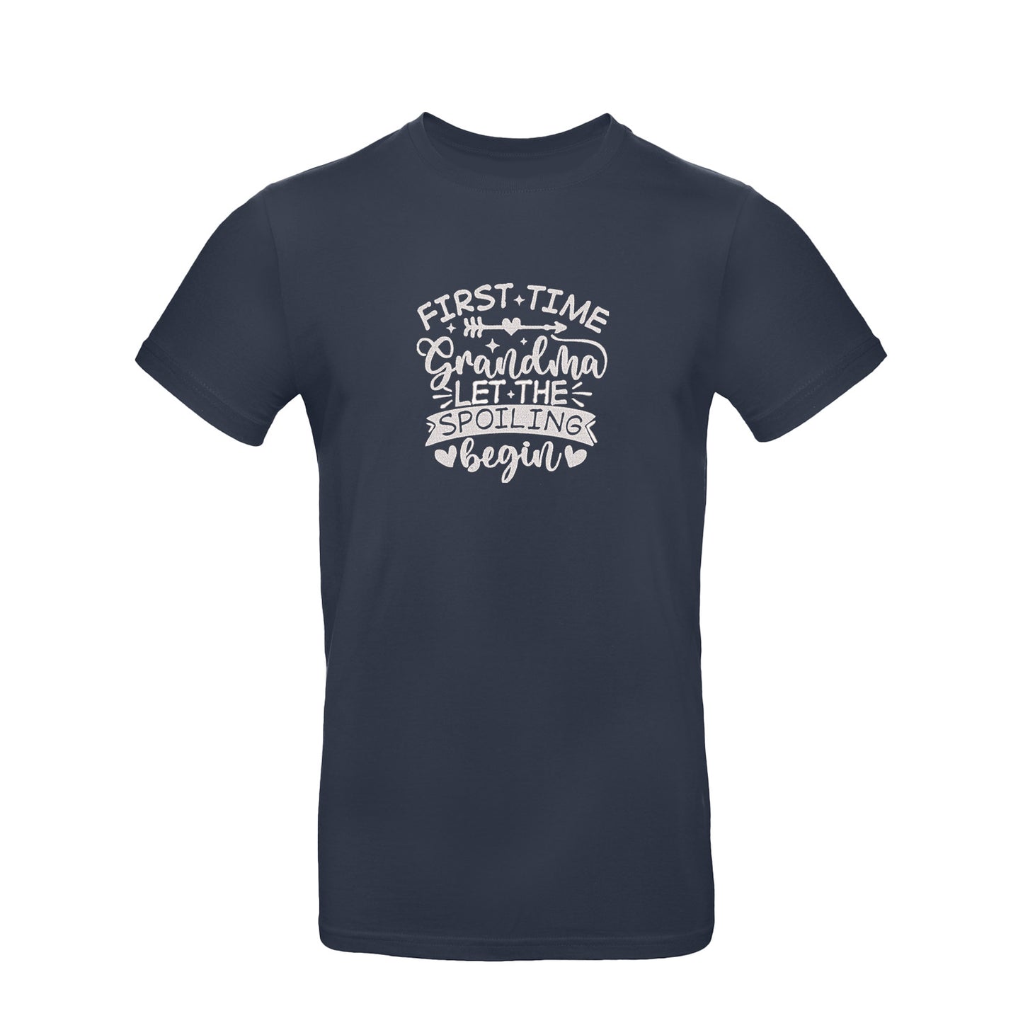 Koszulka First Time Grandma – haftowany prezent dla świeżej Babci Haft z radości - nadruki i haft na odzieży Warszawa