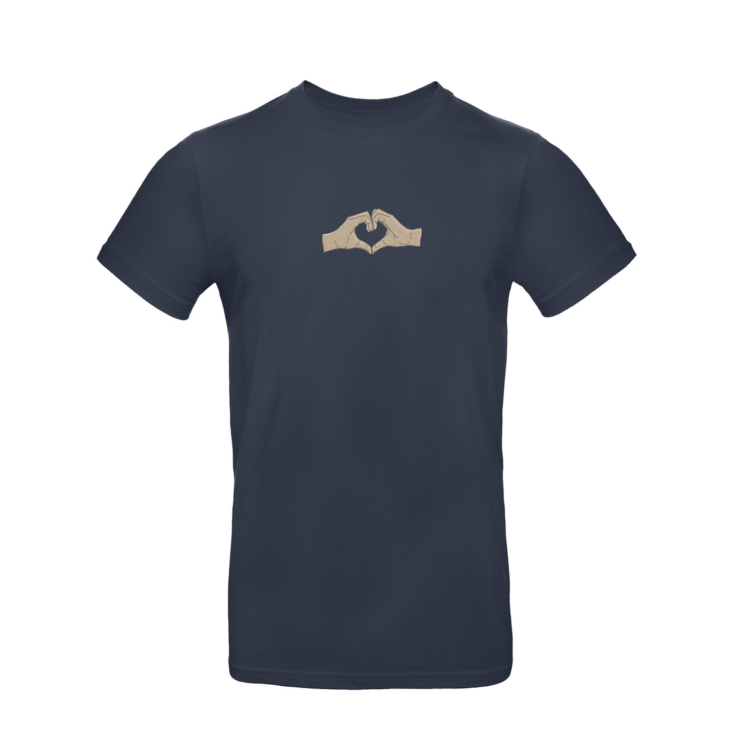 Koszulka z Haftem „Serce z dłoni” – symbol bliskości Haft z radości - nadruki i haft na odzieży Warszawa