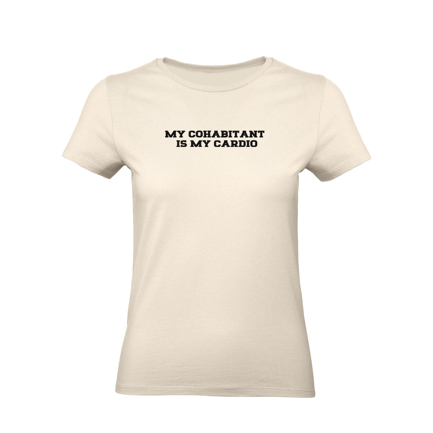 Koszulka damska z haftem „My Cohabitant Is My Cardio"