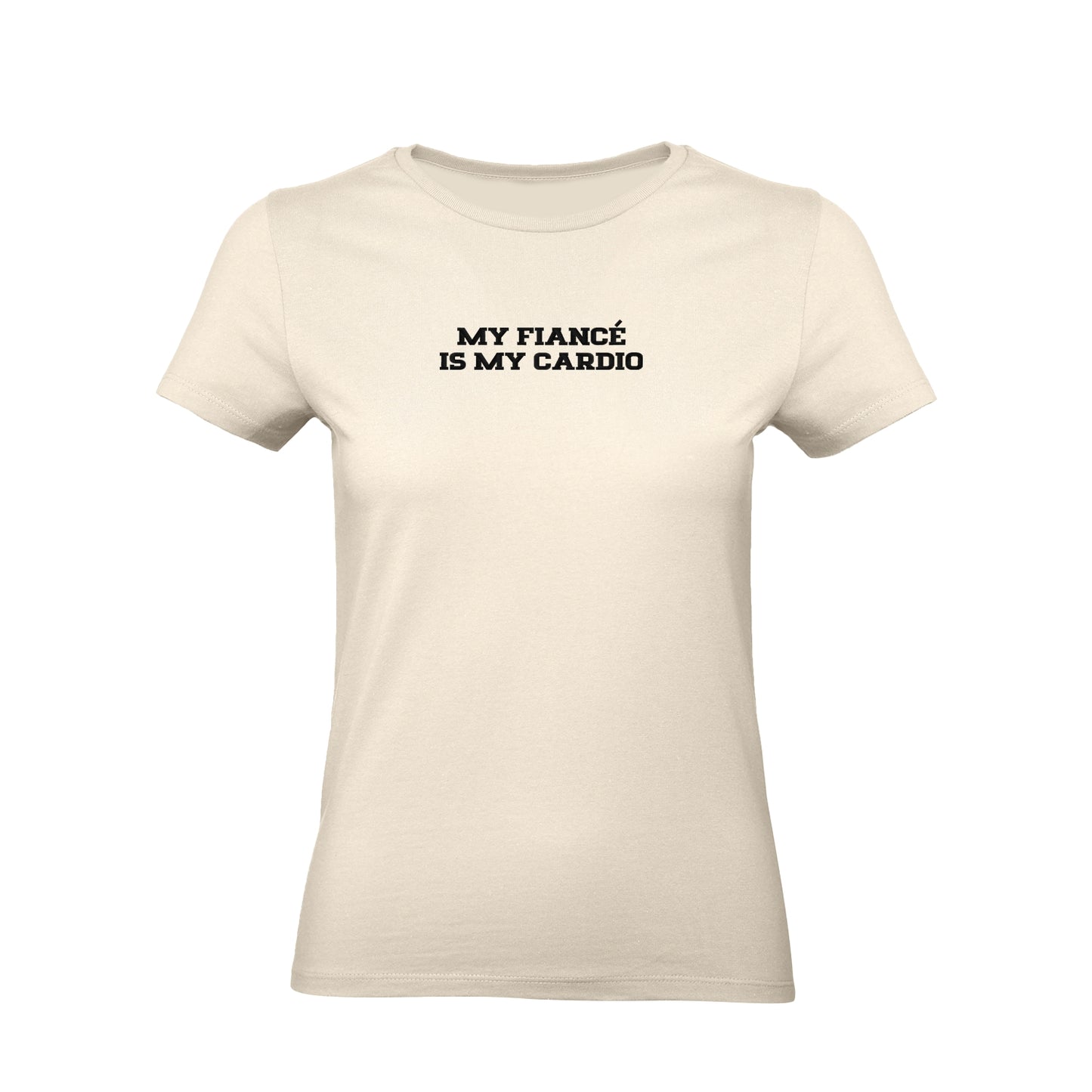 Koszulka damska z haftem „MY FIANCE IS MY CARDIO"