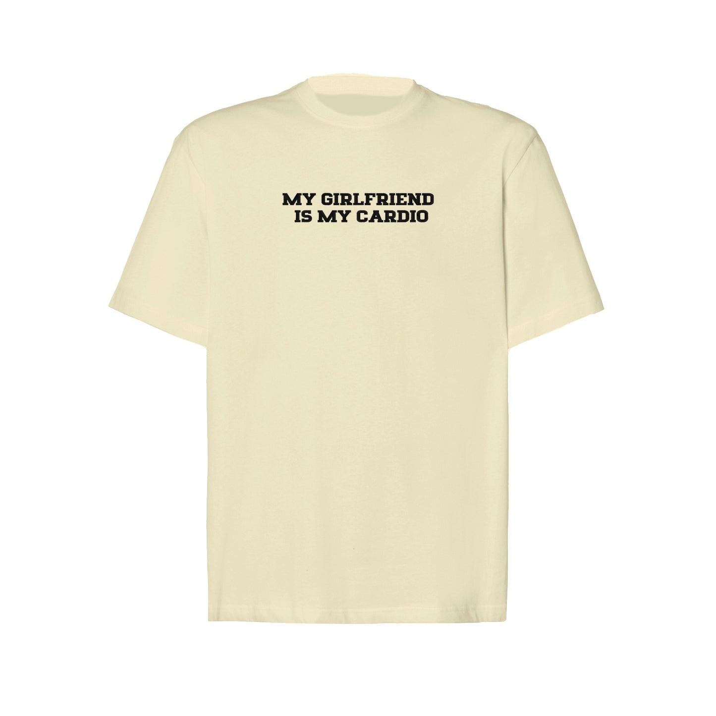 Koszulka oversize z haftem „My girlfriend is my cardio"