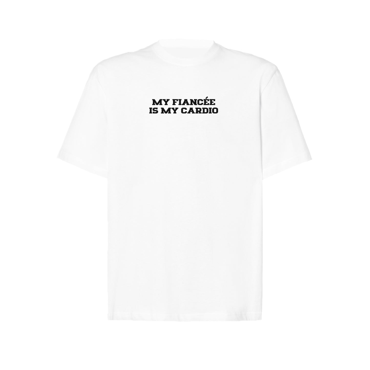 Koszulka oversize z haftem „MY FIANCEE IS MY CARDIO"