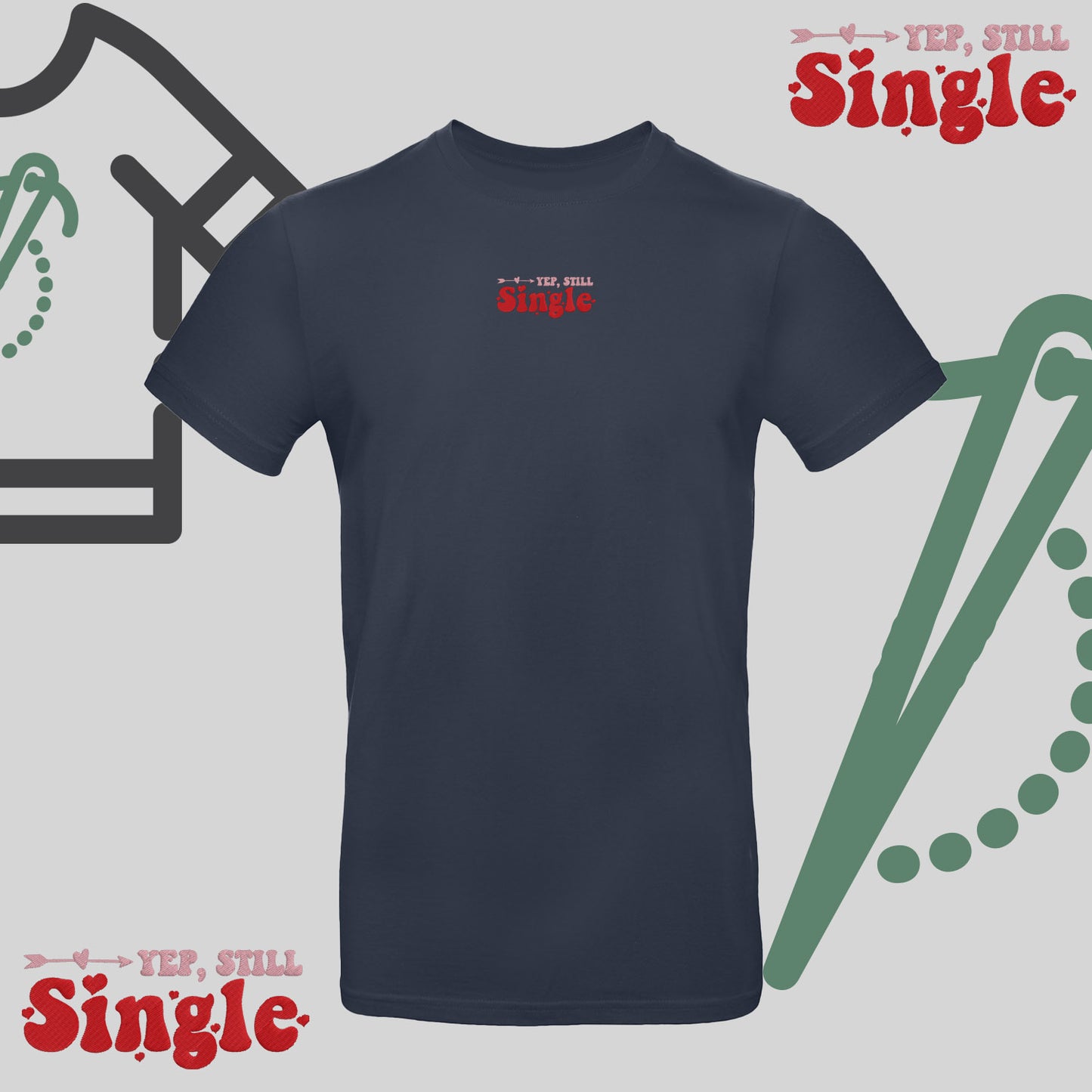 Koszulka unisex z haftem "Tak, Nadal Singiel"