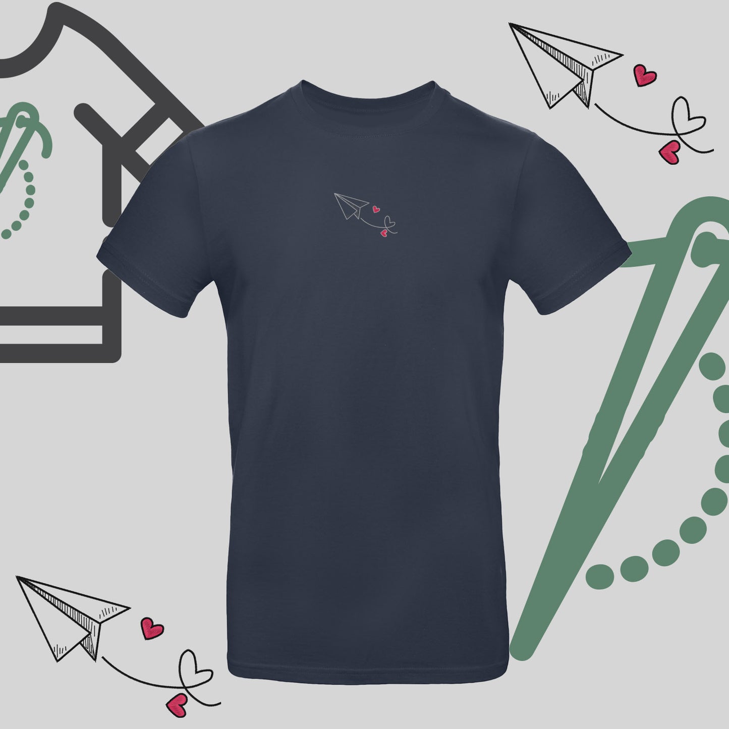 Koszulka unisex z haftem "Walentynkowy Liścik"