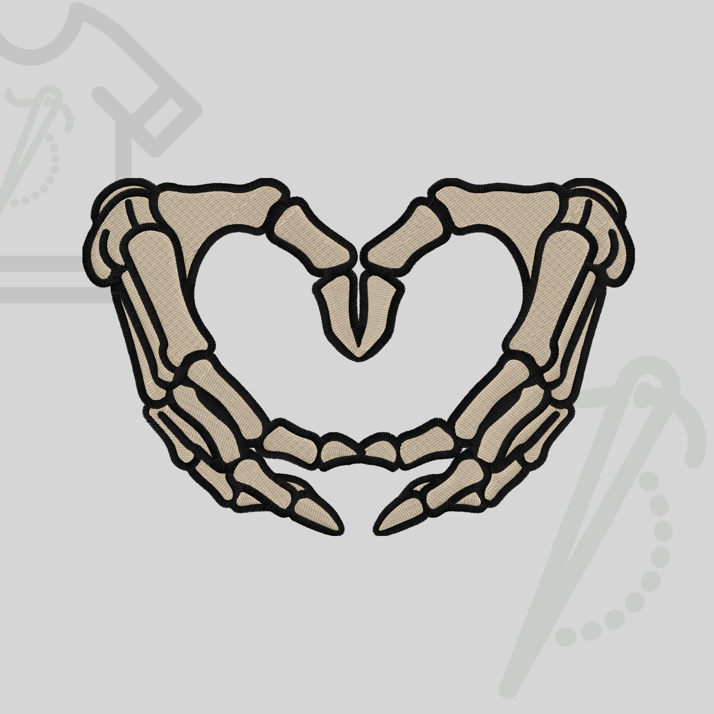 Koszulka unisex z haftem "Szkieletowe serce"