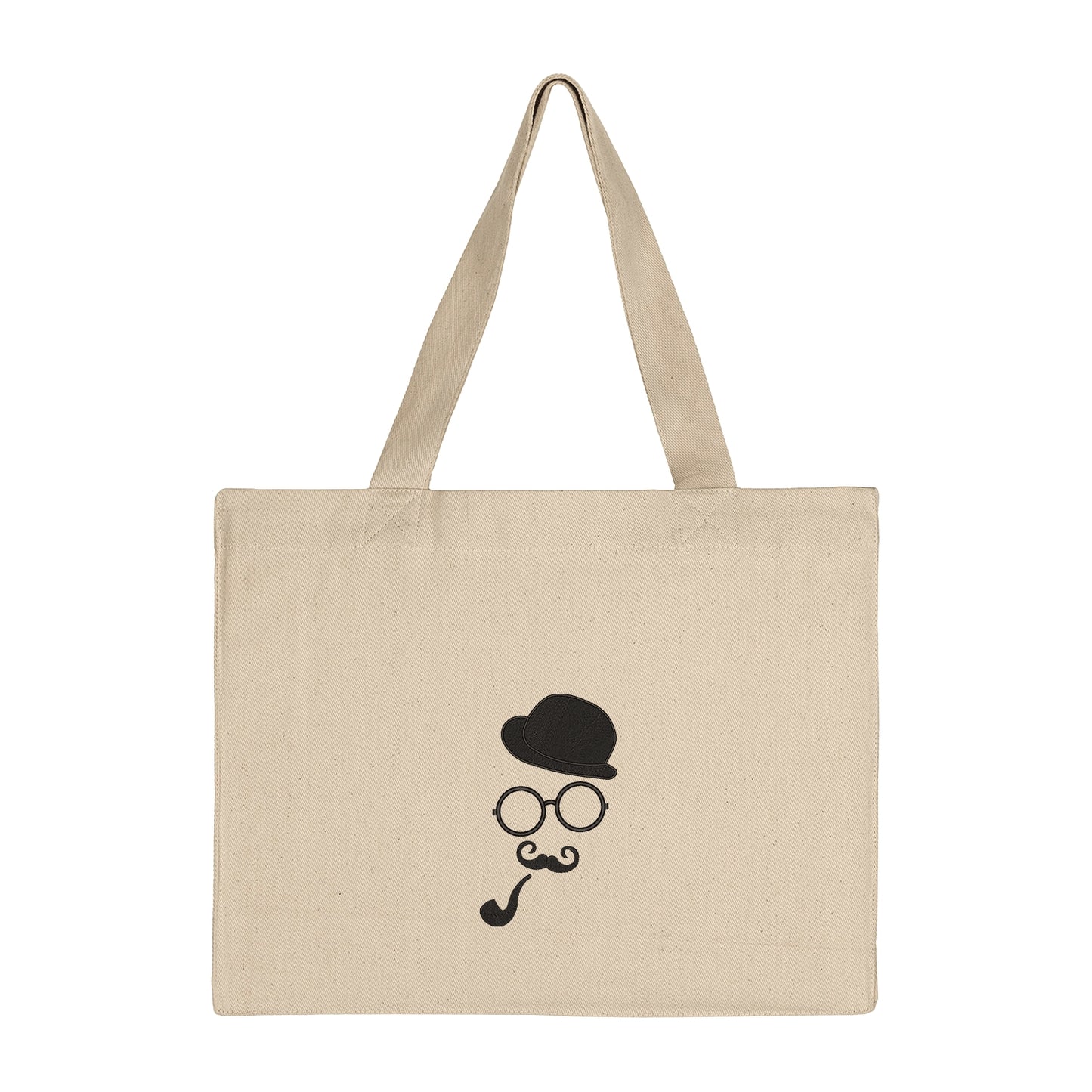 Torba bawełniana Man Smoking a Pipe – elegancki haft z motywem retro Haft z radości