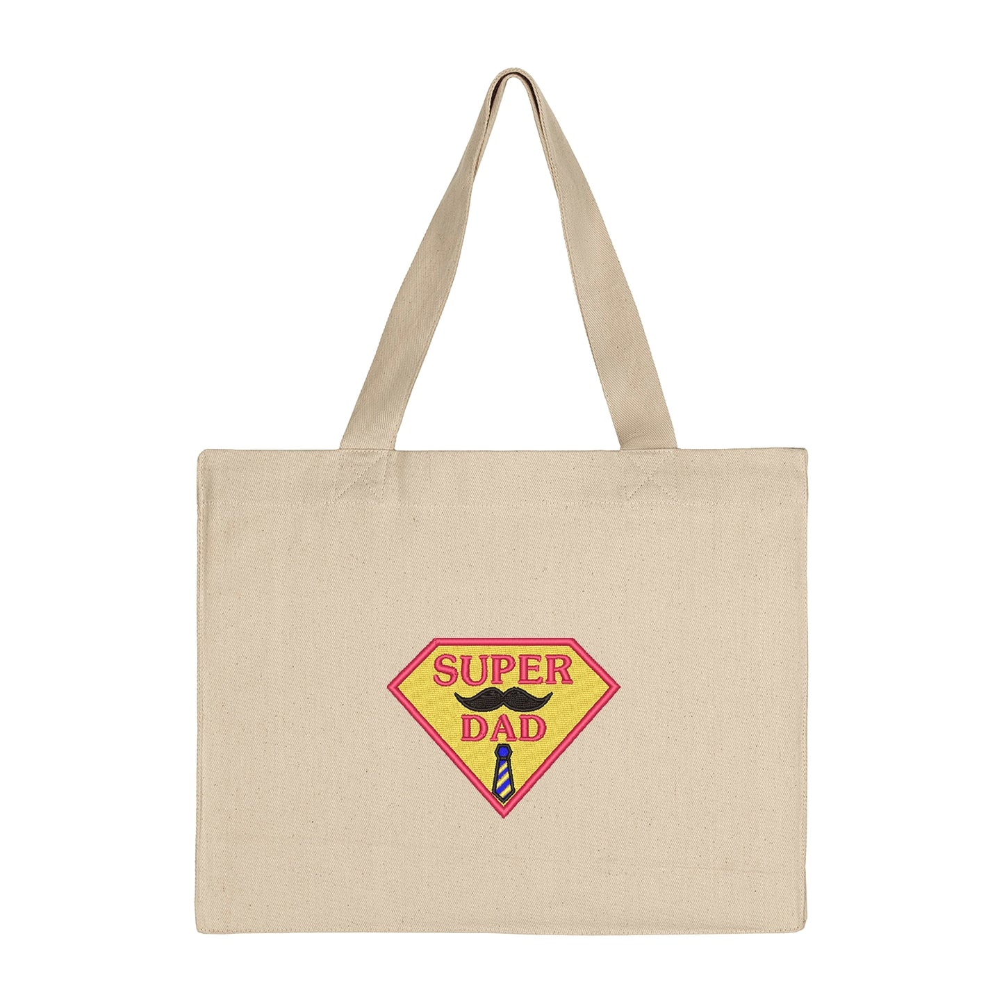 Torba bawełniana Super Dad – haftowany prezent dla taty bohatera Haft z radości