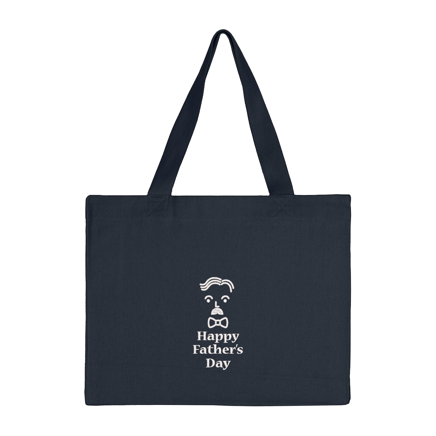 Torba bawełniana Happy Father's Day z haftem – prezent na Dzień Ojca Haft z radości