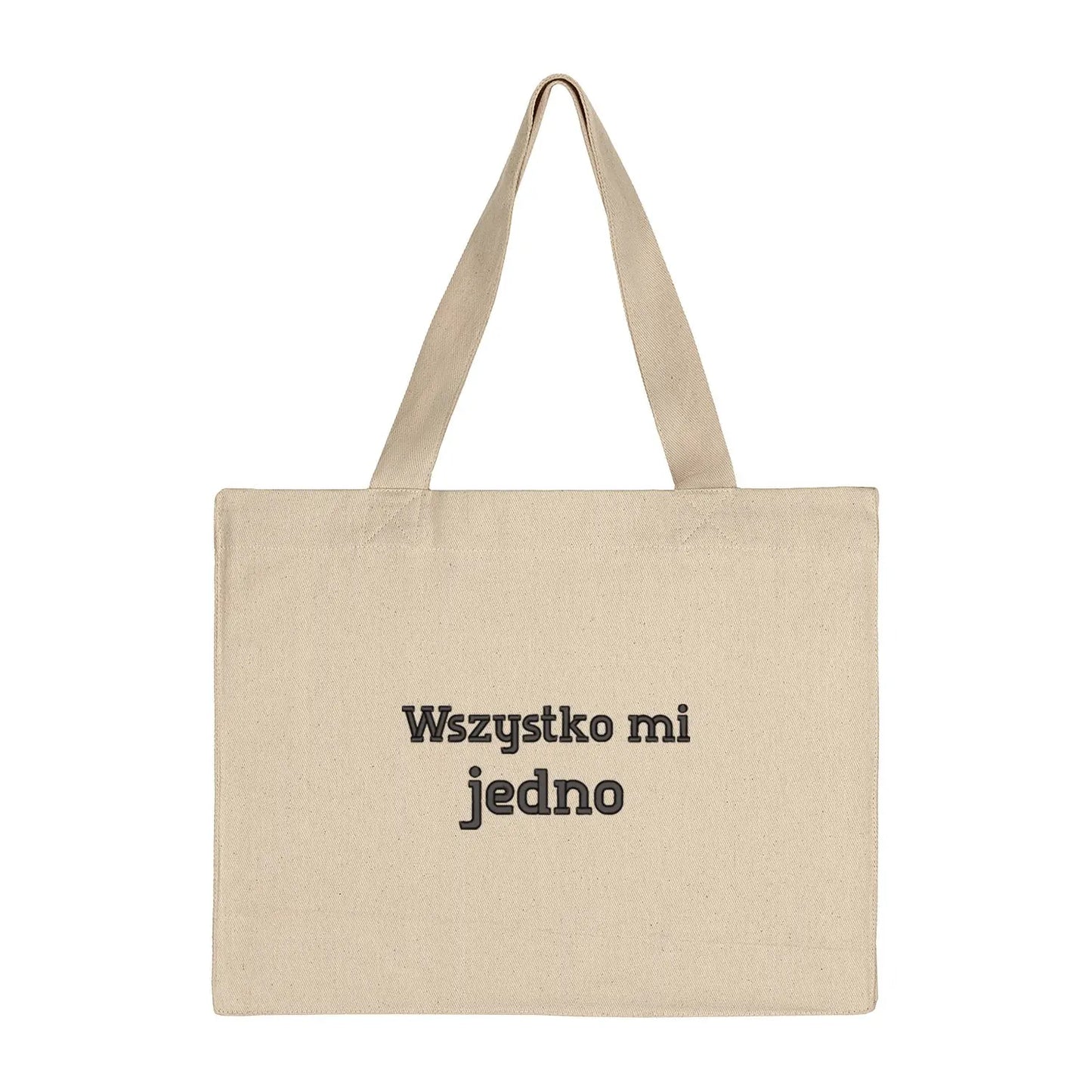 Torba bawełniana „Wszystko mi jedno” – Haft 3D, Luz i Styl Haft z radości