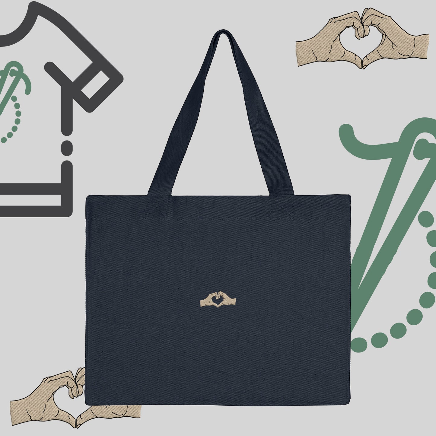 Torba bawełniana "Serce z dłoni"