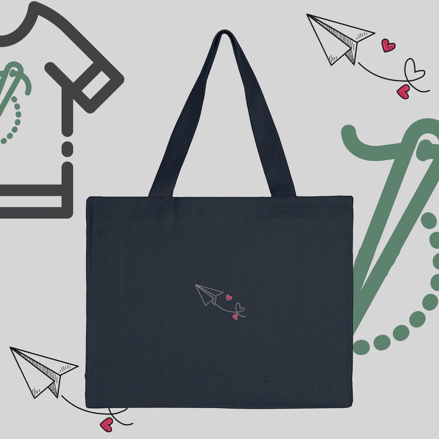 Torba bawełniana "Walentynkowy Liścik"