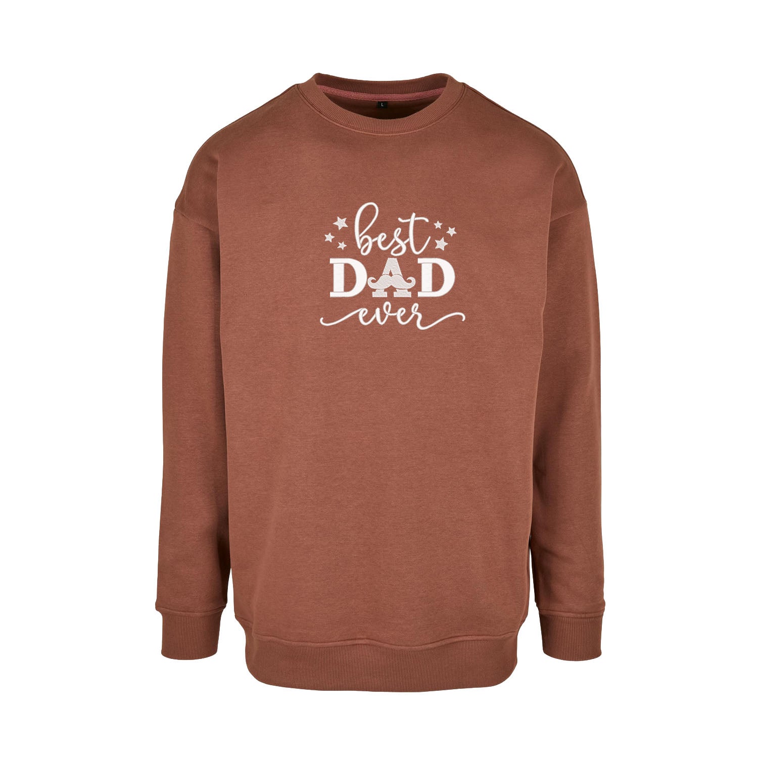 Bluza bez kaptura „Best Dad Ever” z haftem | Prezent dla taty | Męska bluza bez kaptura