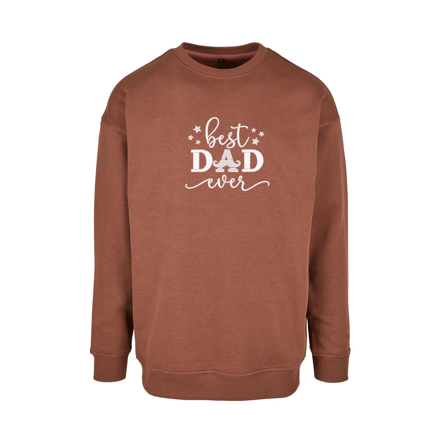 Bluza bez kaptura „Best Dad Ever” z haftem | Prezent dla taty | Męska bluza bez kaptura