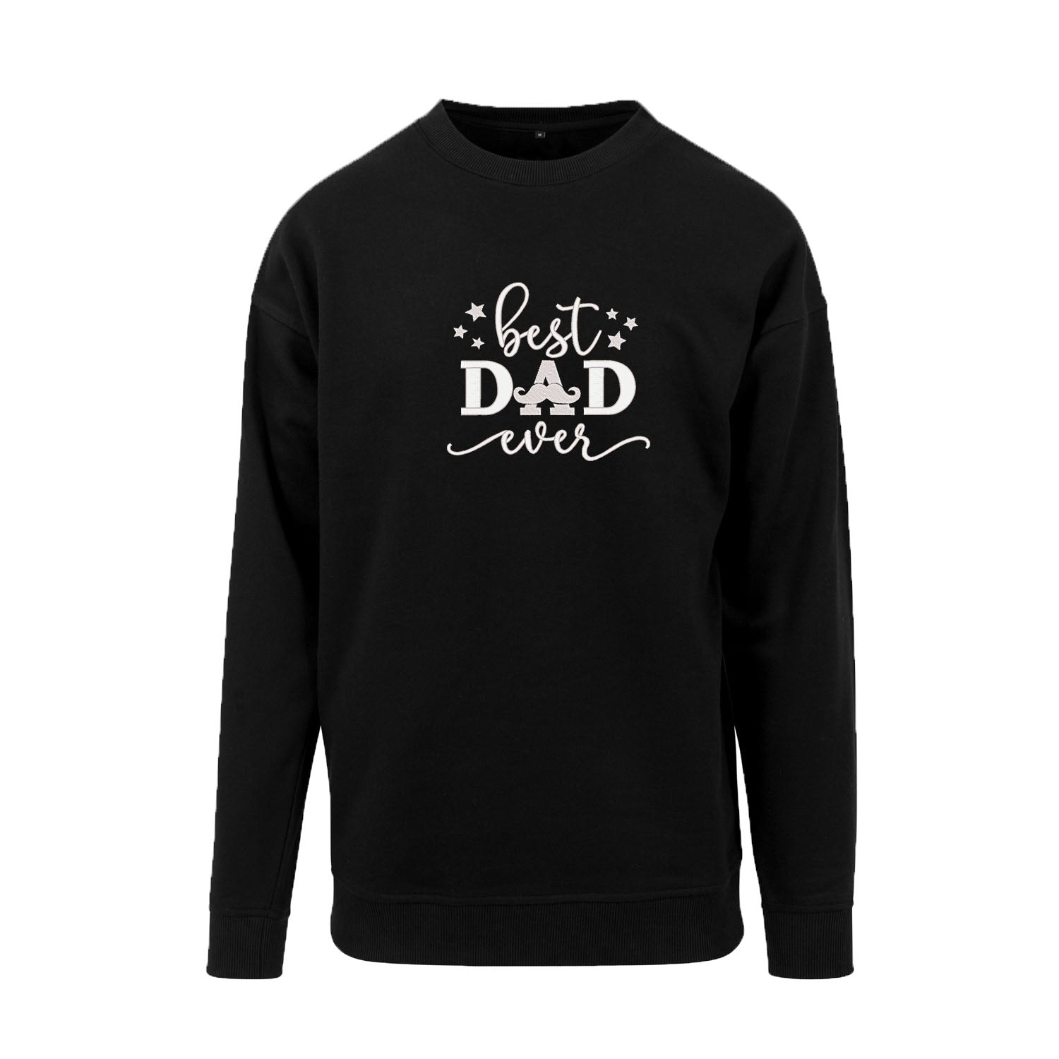 Bluza bez kaptura „Best Dad Ever” z haftem | Prezent dla taty | Męska bluza bez kaptura Haft z radości