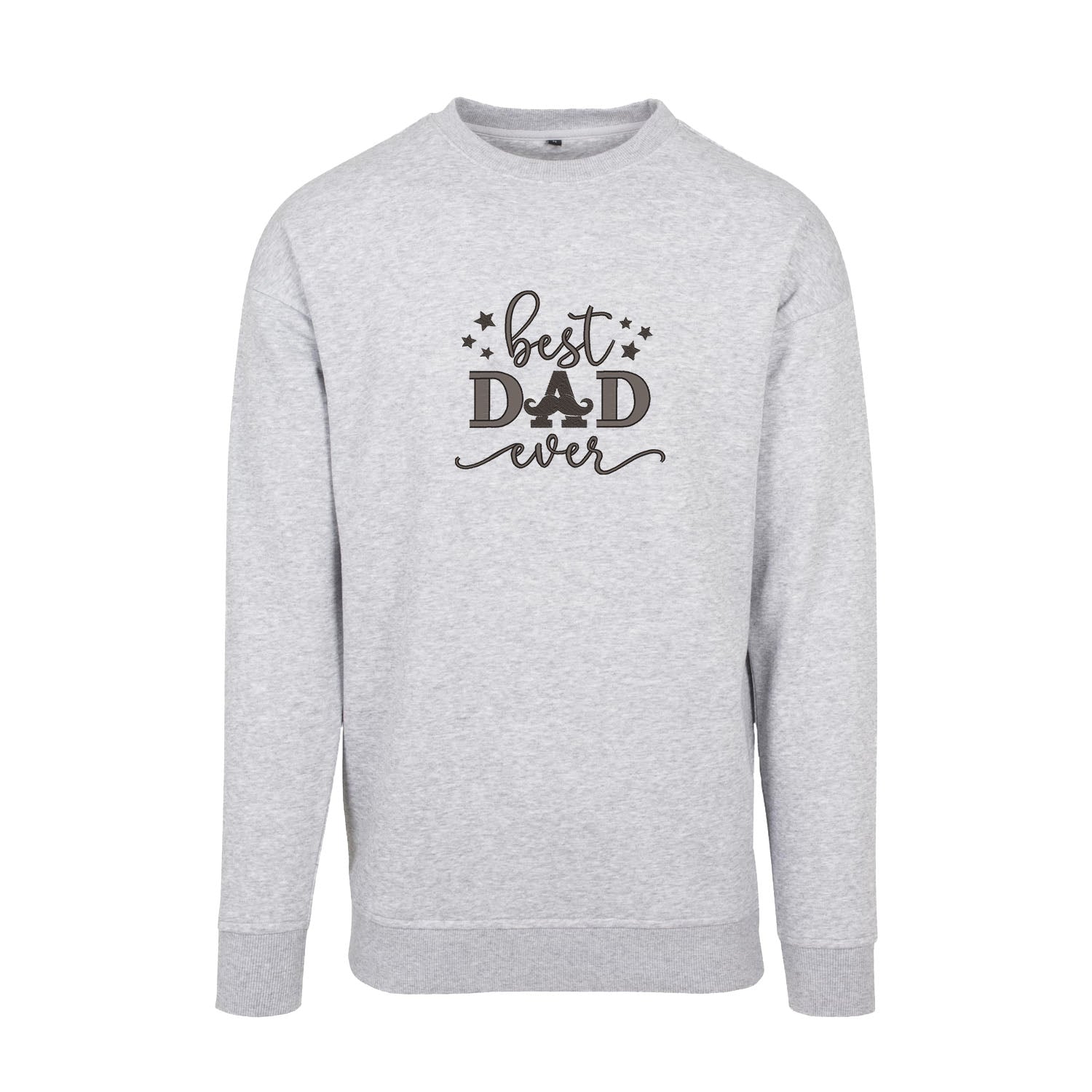 Bluza bez kaptura „Best Dad Ever” z haftem | Prezent dla taty | Męska bluza bez kaptura Haft z radości