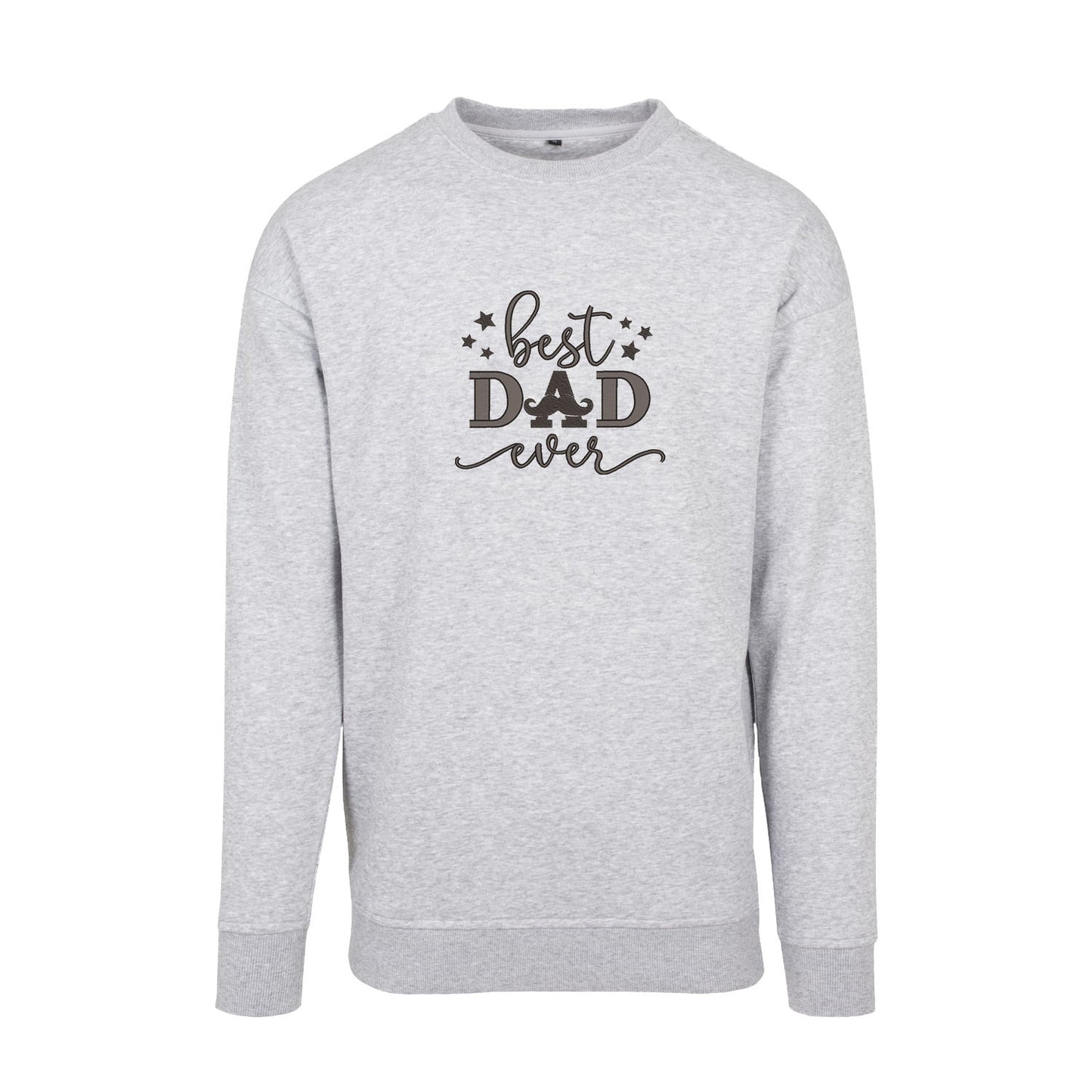 Bluza bez kaptura „Best Dad Ever” z haftem | Prezent dla taty | Męska bluza bez kaptura