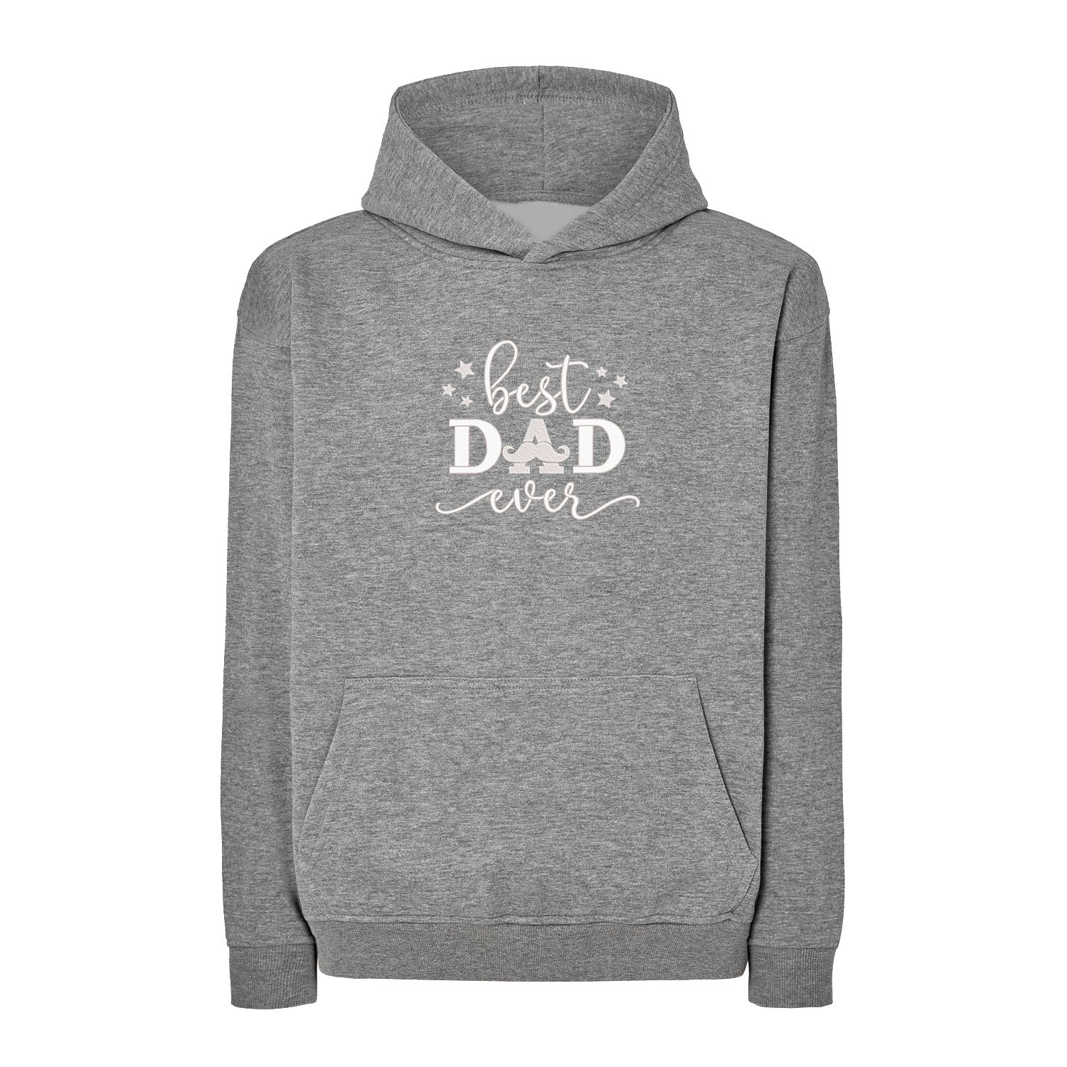 Bluza oversize „Best Dad Ever” z haftem | Prezent dla taty | Męska bluza oversize Haft z radości