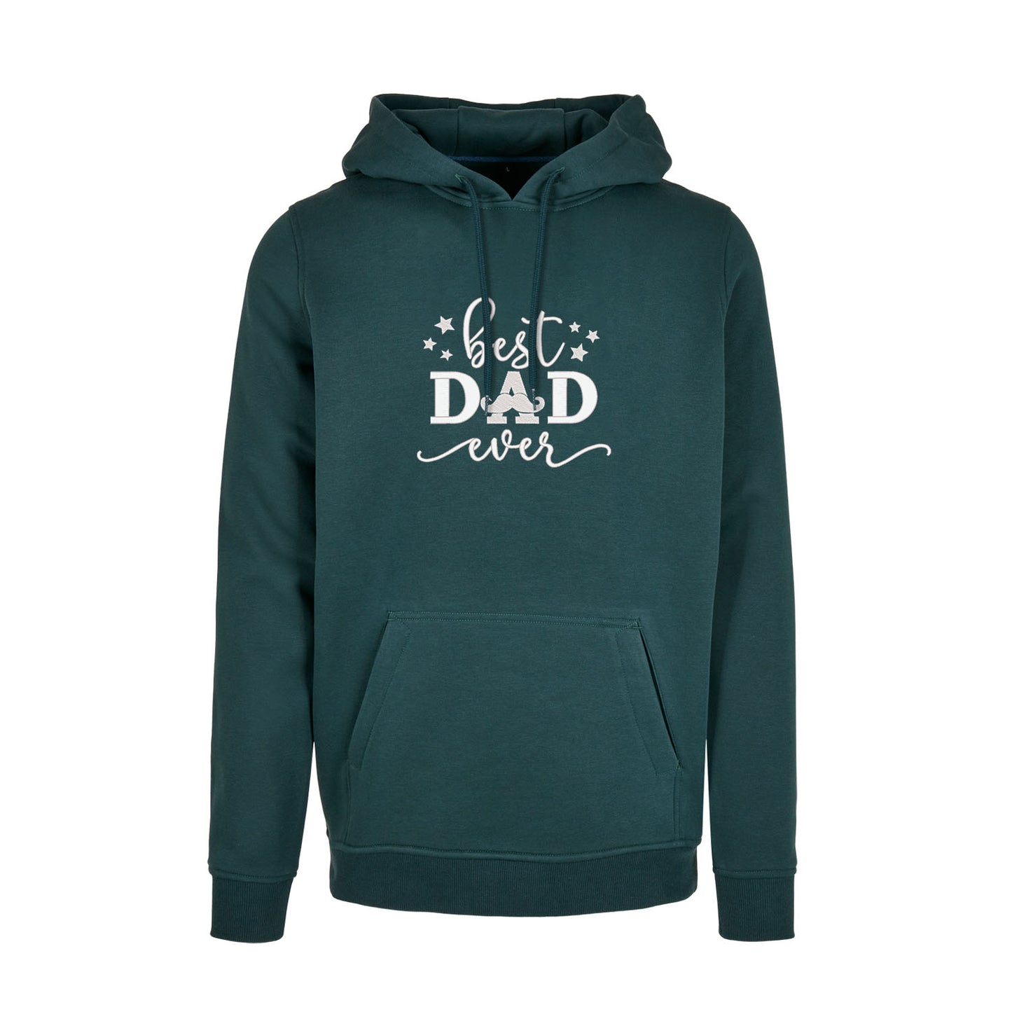 Bluza z kapturem „Best Dad Ever” z haftem | Prezent dla taty | Męska bluza z kapturem