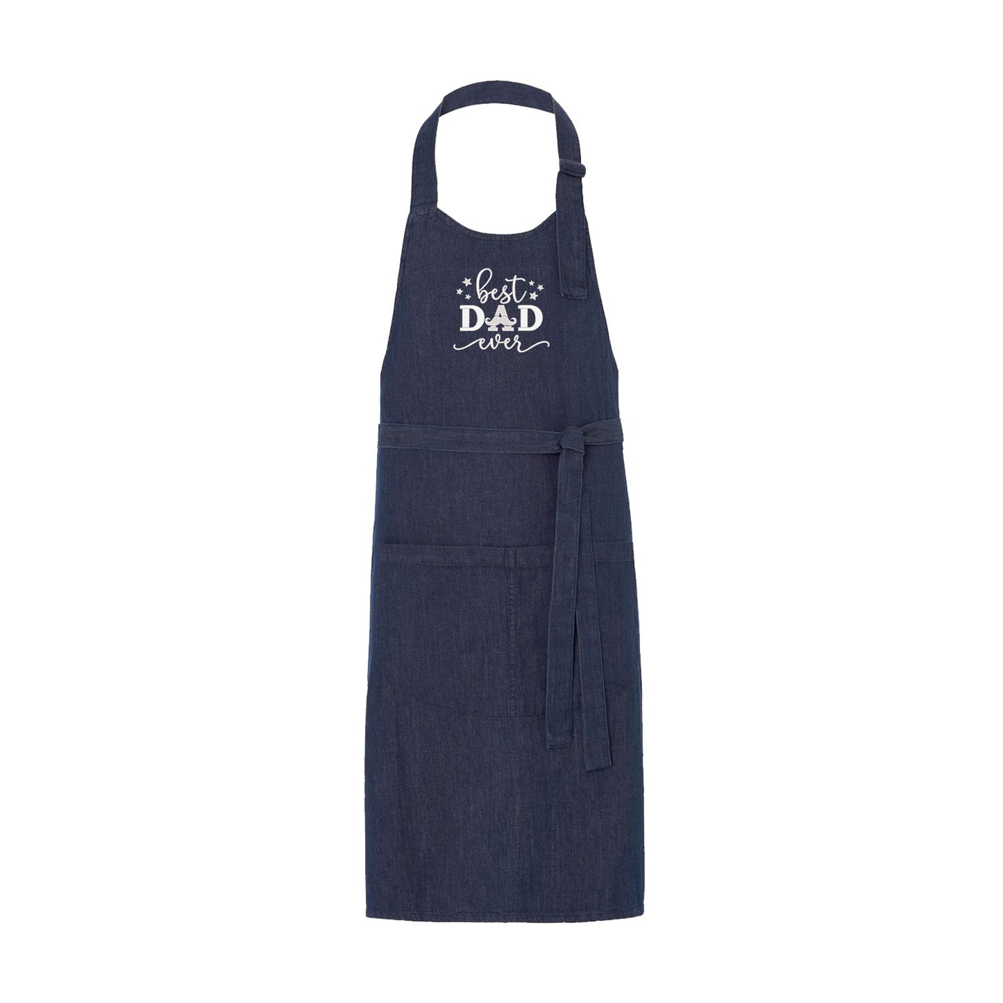 Fartuch Best Dad Ever – kuchenny fartuch z haftem dla najlepszego taty, prezent na Dzień Ojca