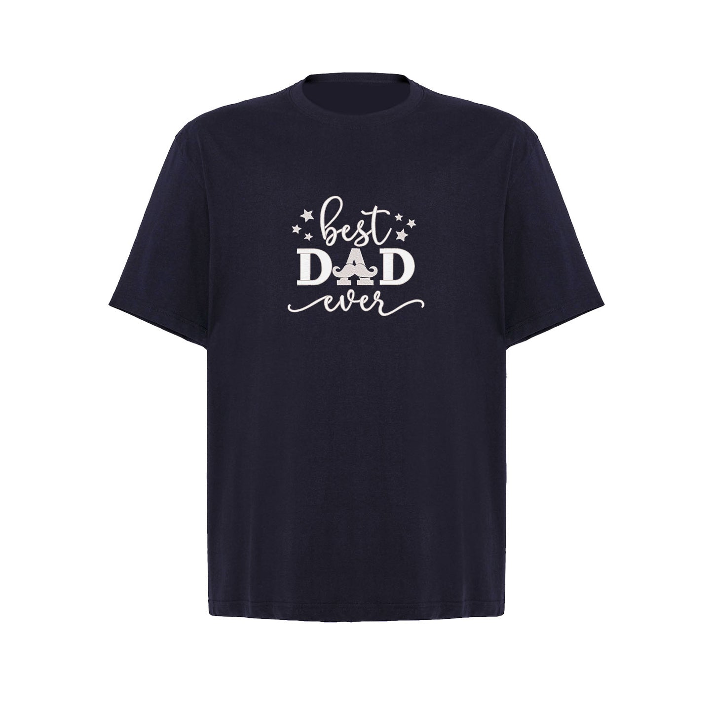 Koszulka oversize z haftem "Best Dad Ever" | Idealny prezent dla taty | Koszulka z napisem haftowanym