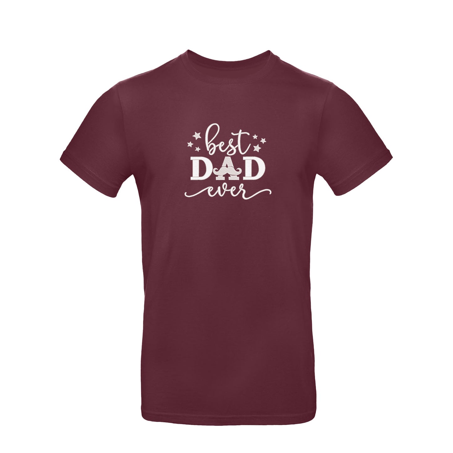 Koszulka unisex z haftem "Best Dad Ever" | Idealny prezent dla taty | Koszulka z napisem haftowanym