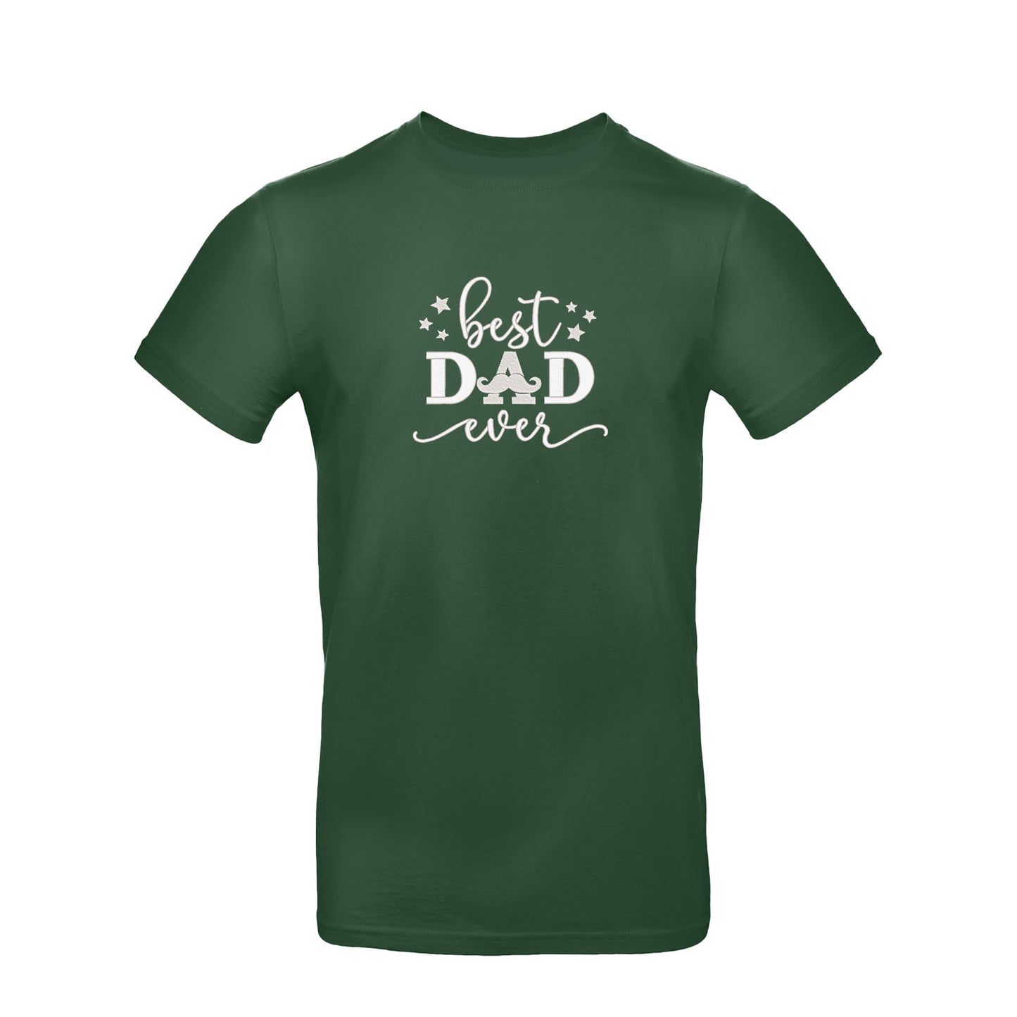 Koszulka unisex z haftem "Best Dad Ever" | Idealny prezent dla taty | Koszulka z napisem haftowanym