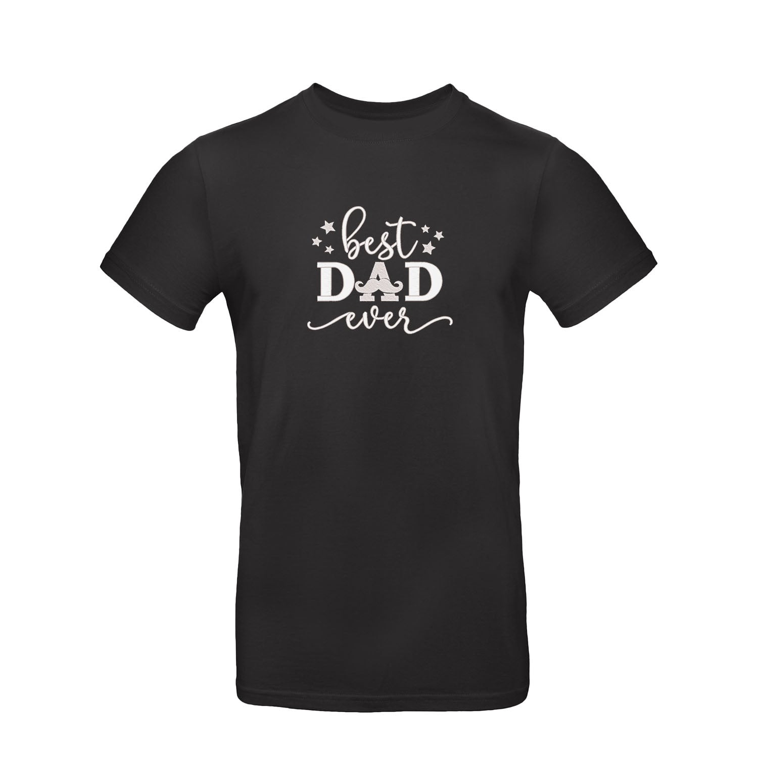 Koszulka unisex z haftem "Best Dad Ever" | Idealny prezent dla taty | Koszulka z napisem haftowanym Haft z radości