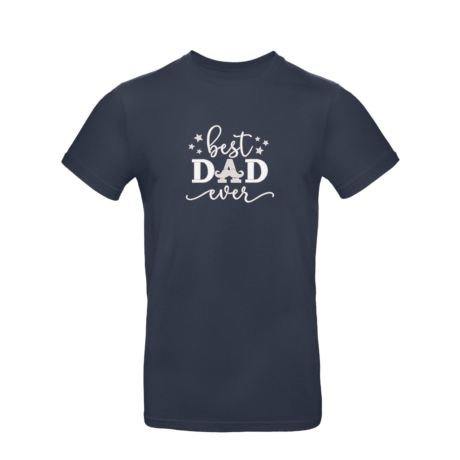 Koszulka unisex z haftem "Best Dad Ever" | Idealny prezent dla taty | Koszulka z napisem haftowanym Haft z radości