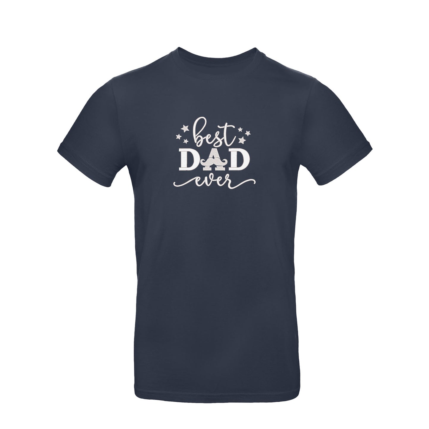 Koszulka unisex z haftem "Best Dad Ever" | Idealny prezent dla taty | Koszulka z napisem haftowanym