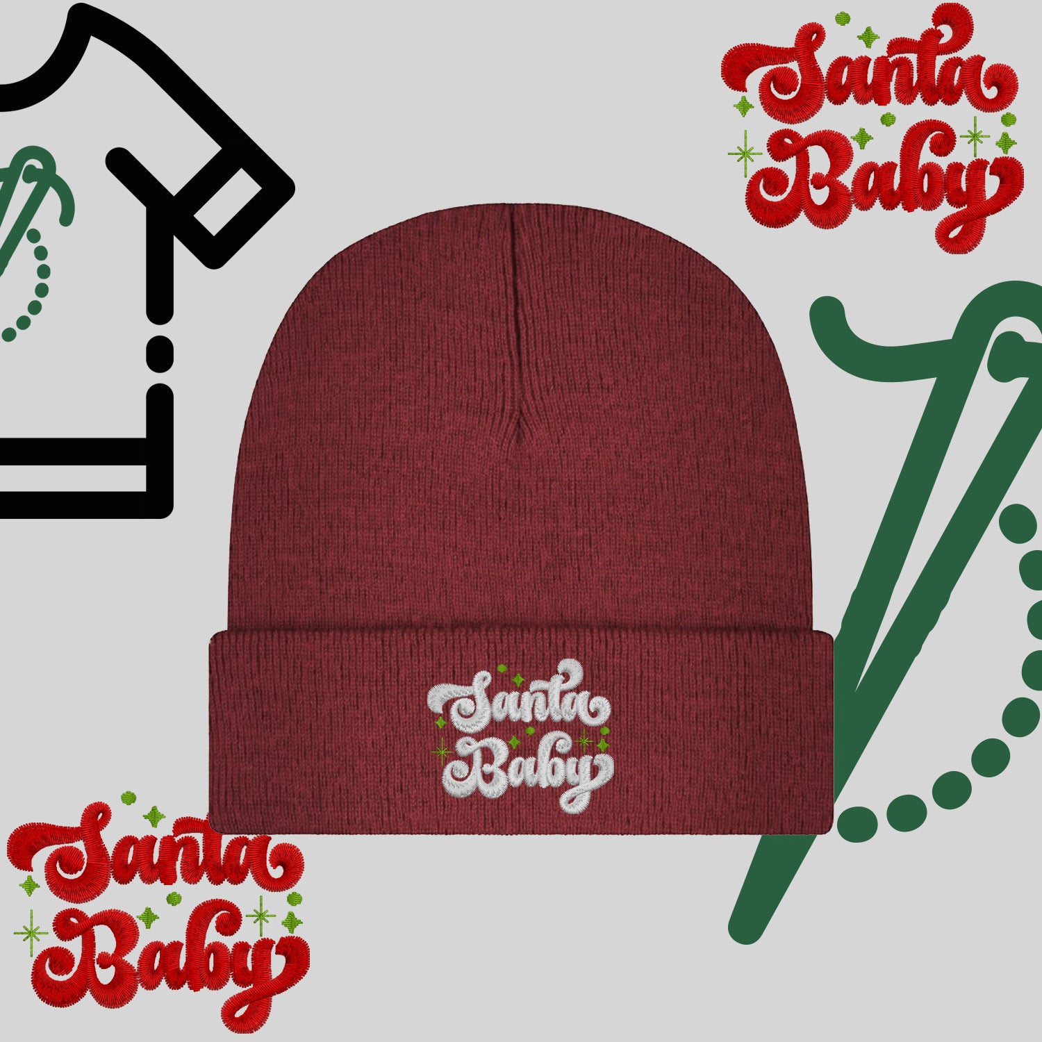 Czapka zimowa beanies "Santa Baby"