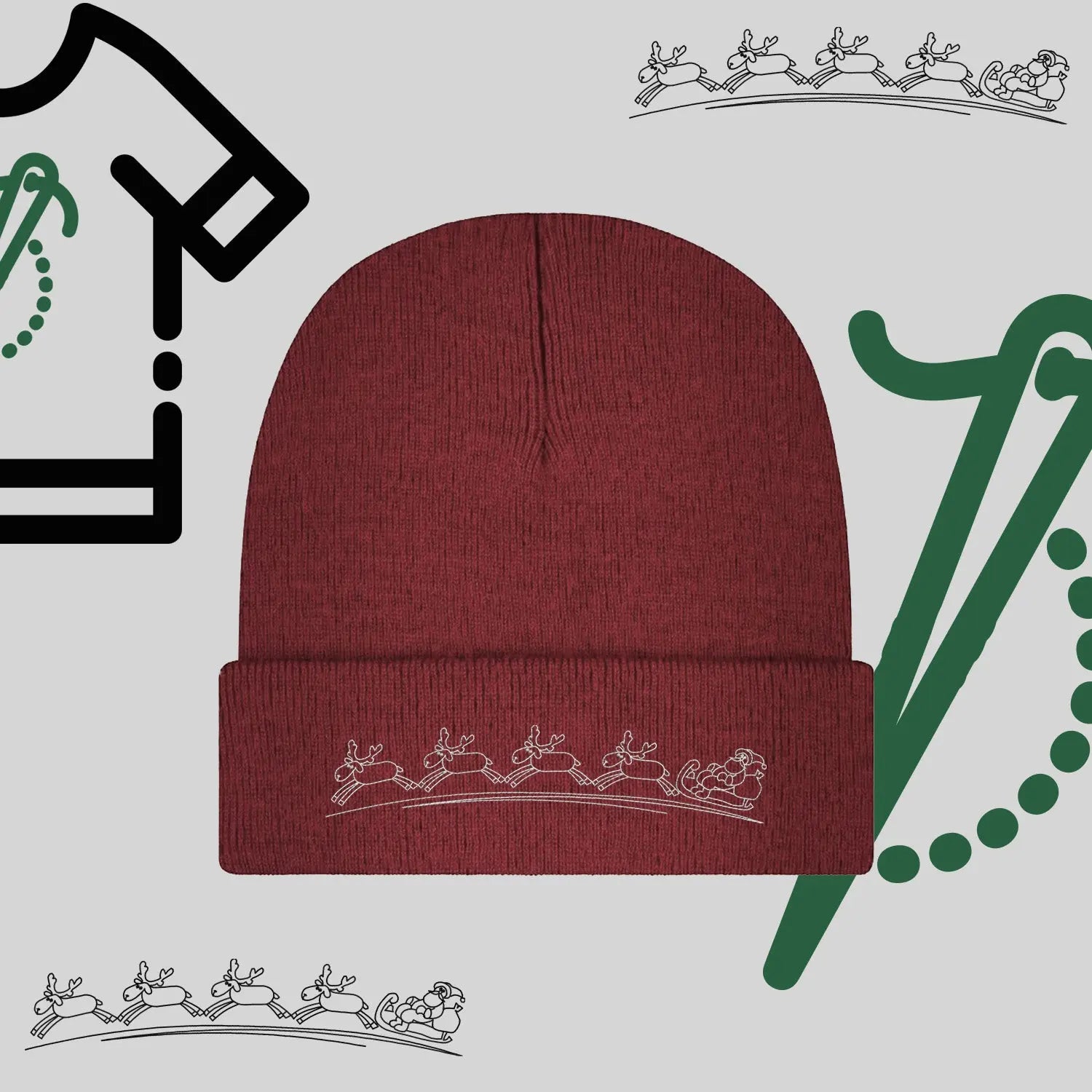 Czapka zimowa beanies "Snieżny Zaprzęg" Haft z radości