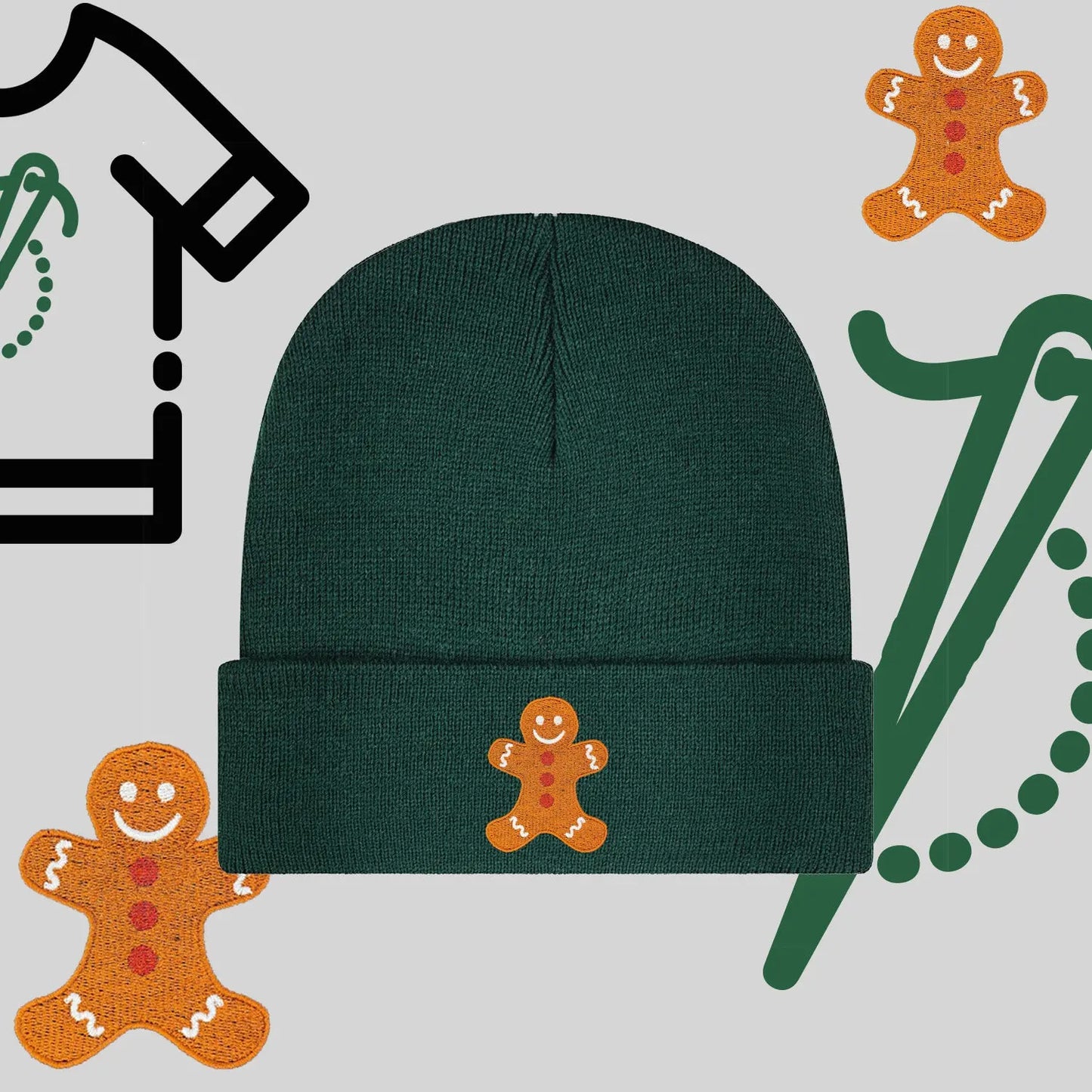 Czapka zimowa beanies "Ciastek" Haft z radości